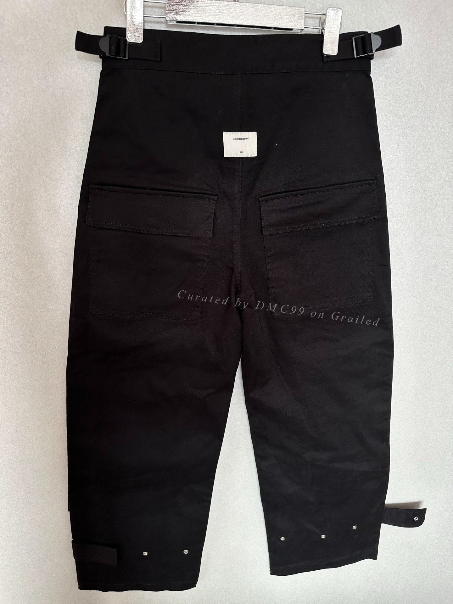 Vintage ISECRET Black Cargo Multi-Pocket Pants Size US 29 - 2 Thumbnail