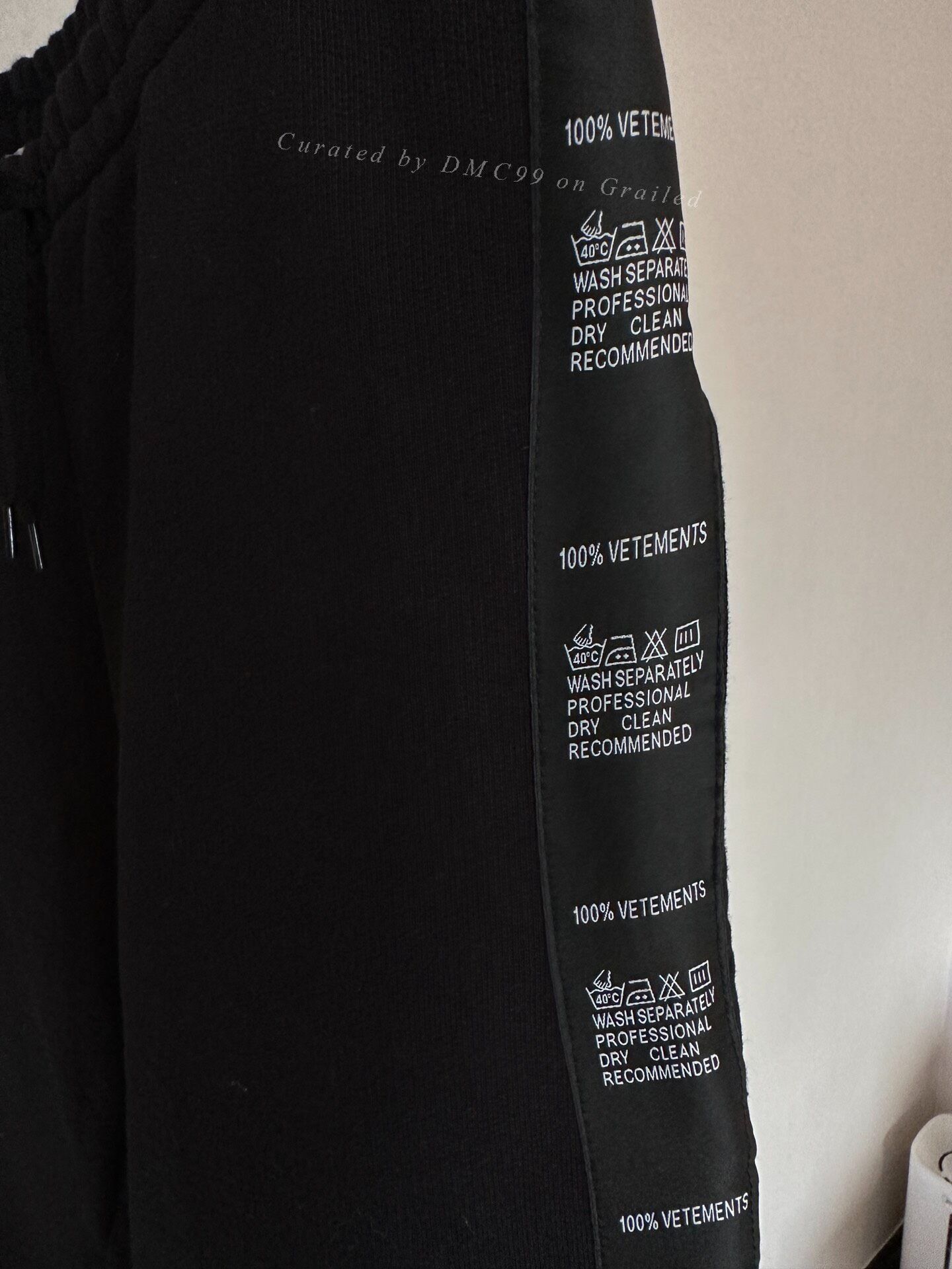 Vetements Vetements Black Sweatpants Size US 30 / EU 46 - 2 Thumbnail