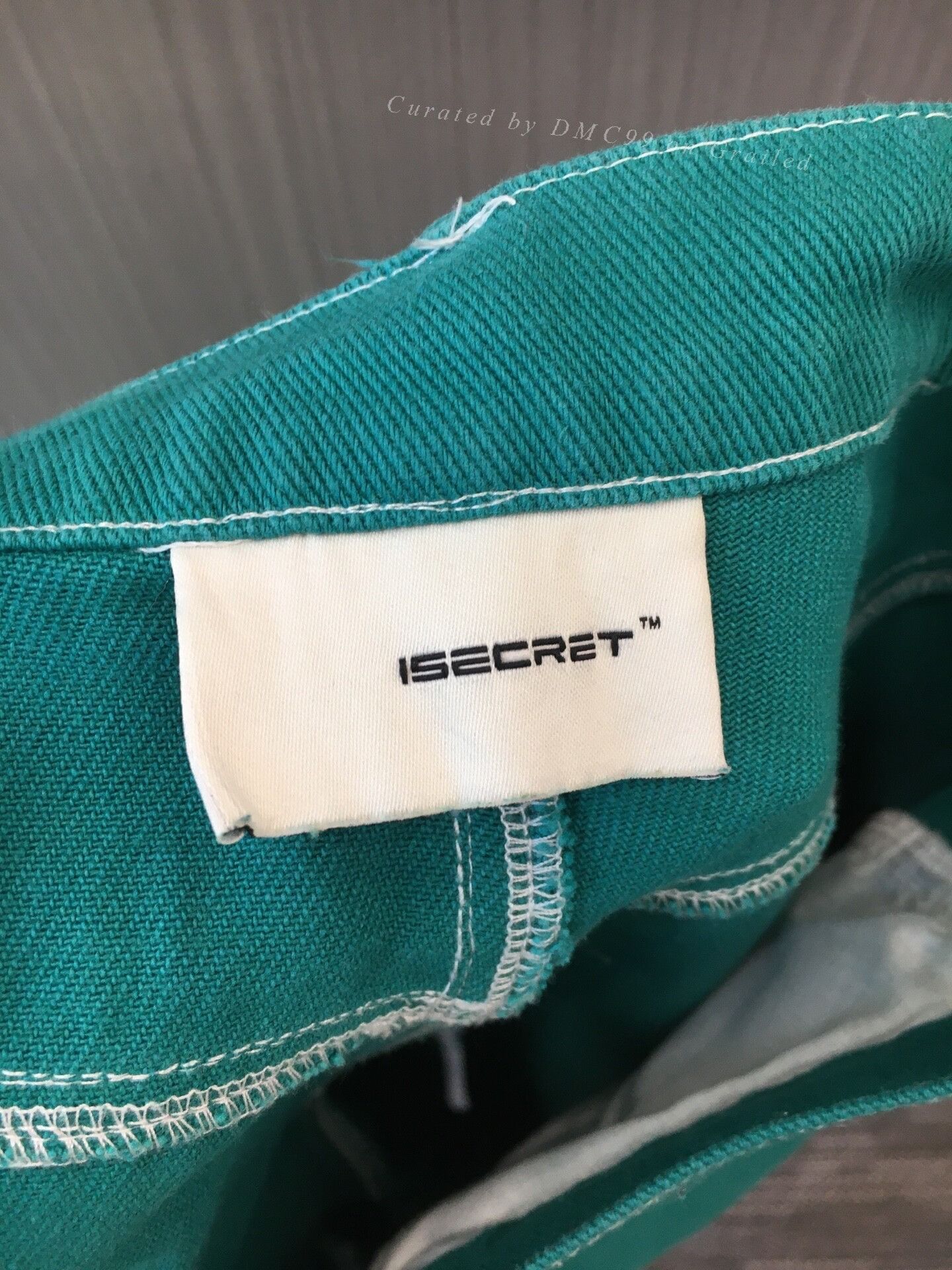 Vintage ISECRET Emerald Green Splatter Jeans Size 24" / US 00 / IT 34 - 3 Thumbnail