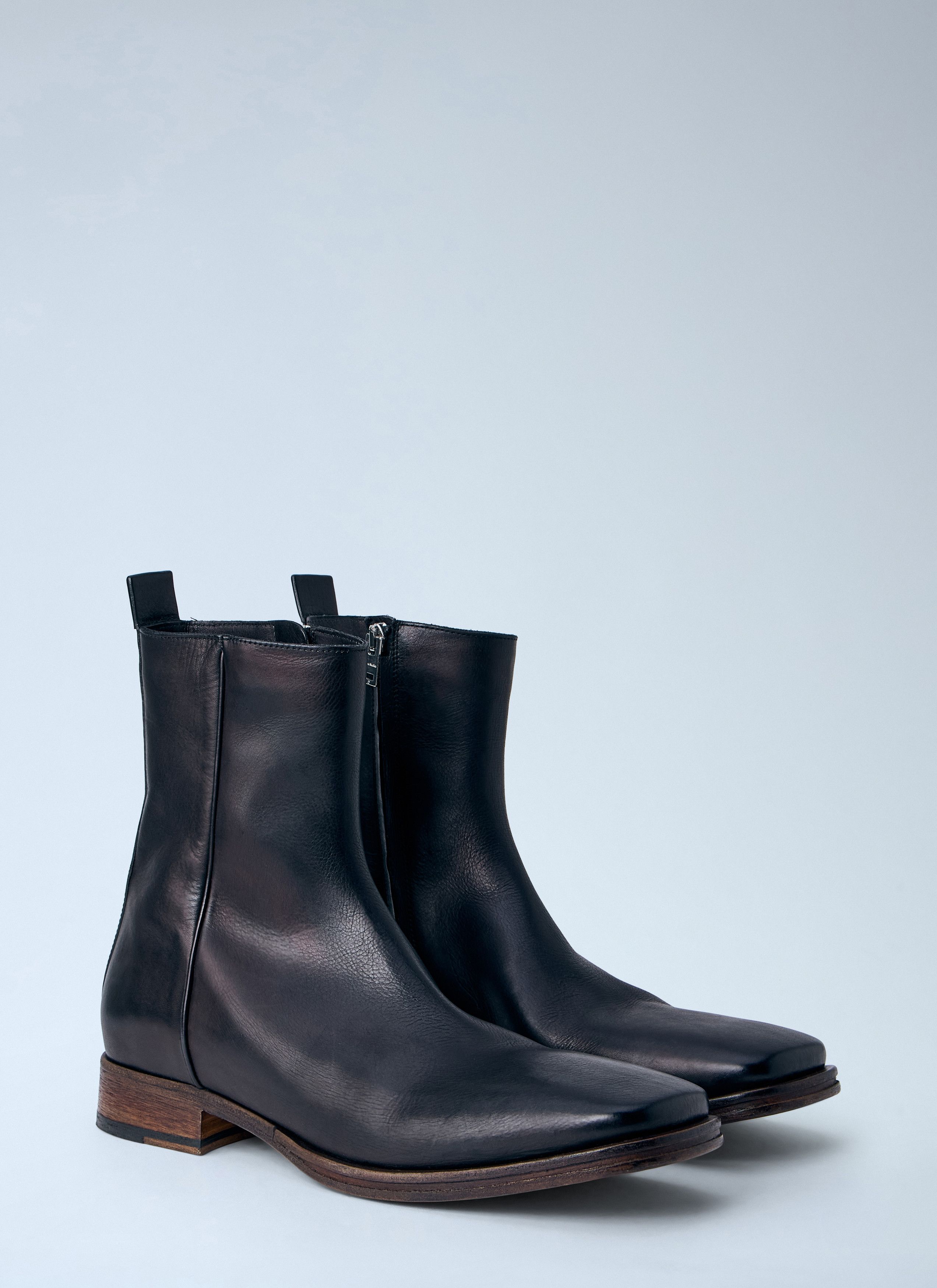 Acne Studios Leather Ankle Boots Size US 11 / EU 44 - 2 Thumbnail
