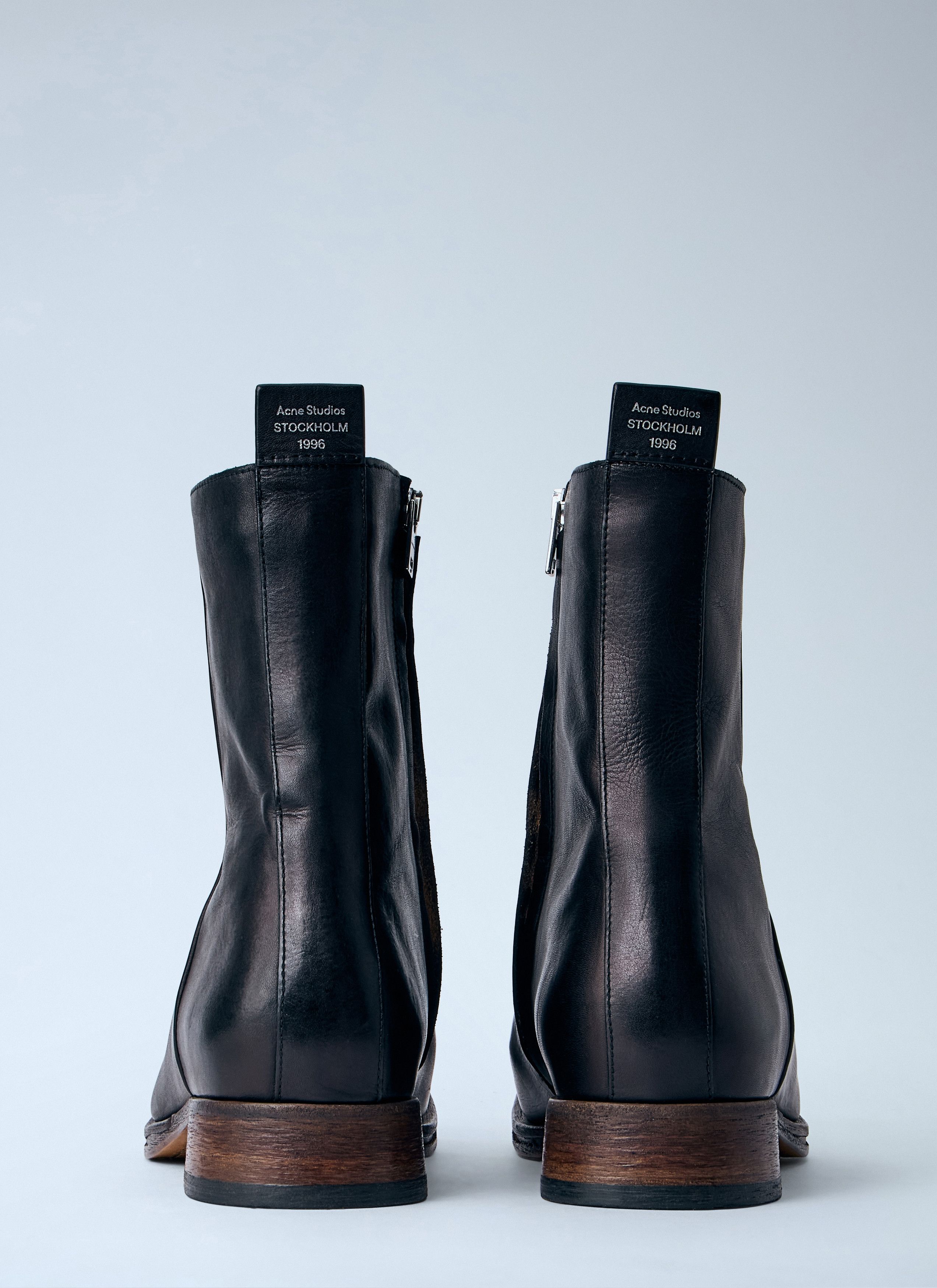 Acne Studios Leather Ankle Boots Size US 12 / EU 45 - 5 Thumbnail