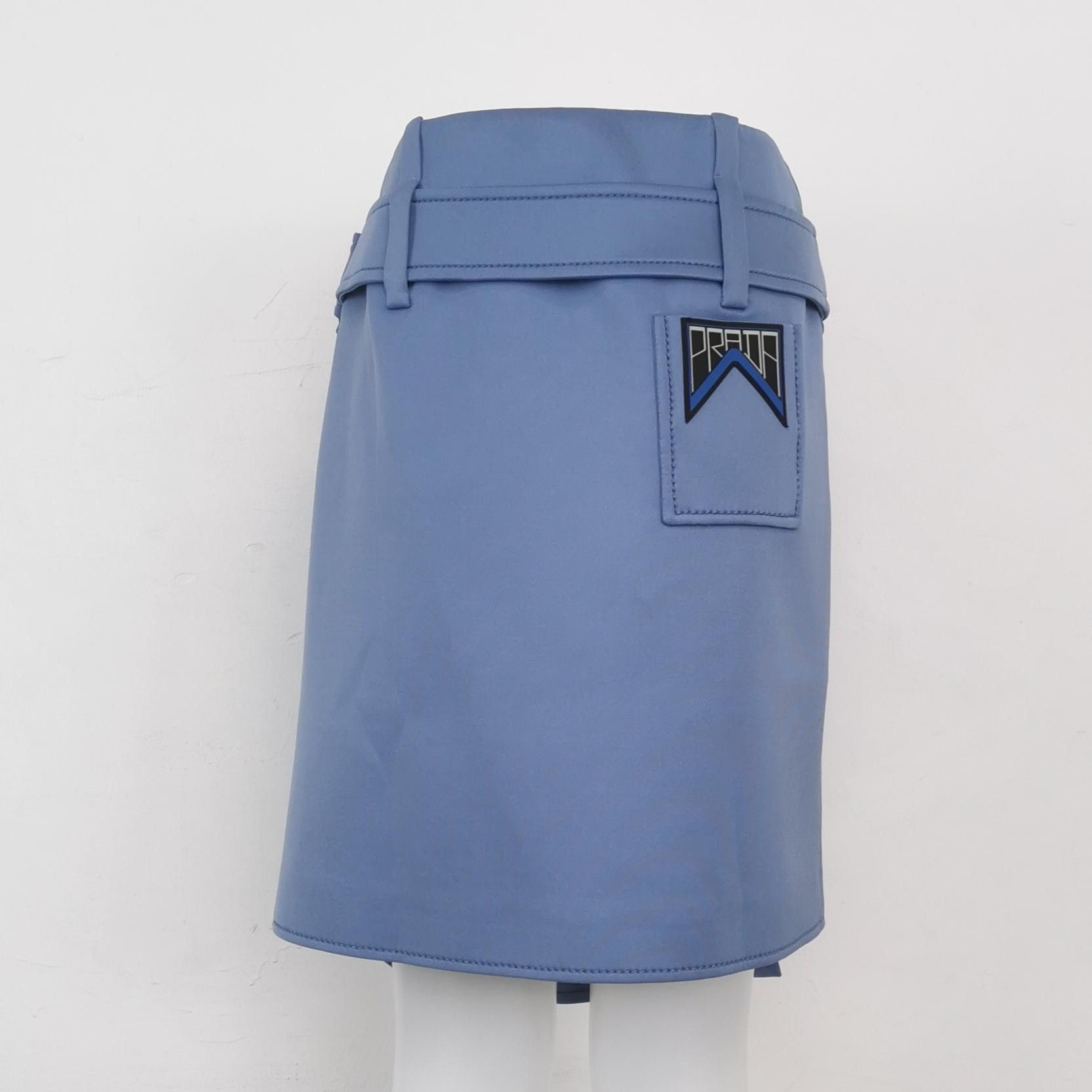 Prada Prada Logo Belted Mini Skirt Size 40 Size 27" / US 4 / IT 40 - 2 Thumbnail