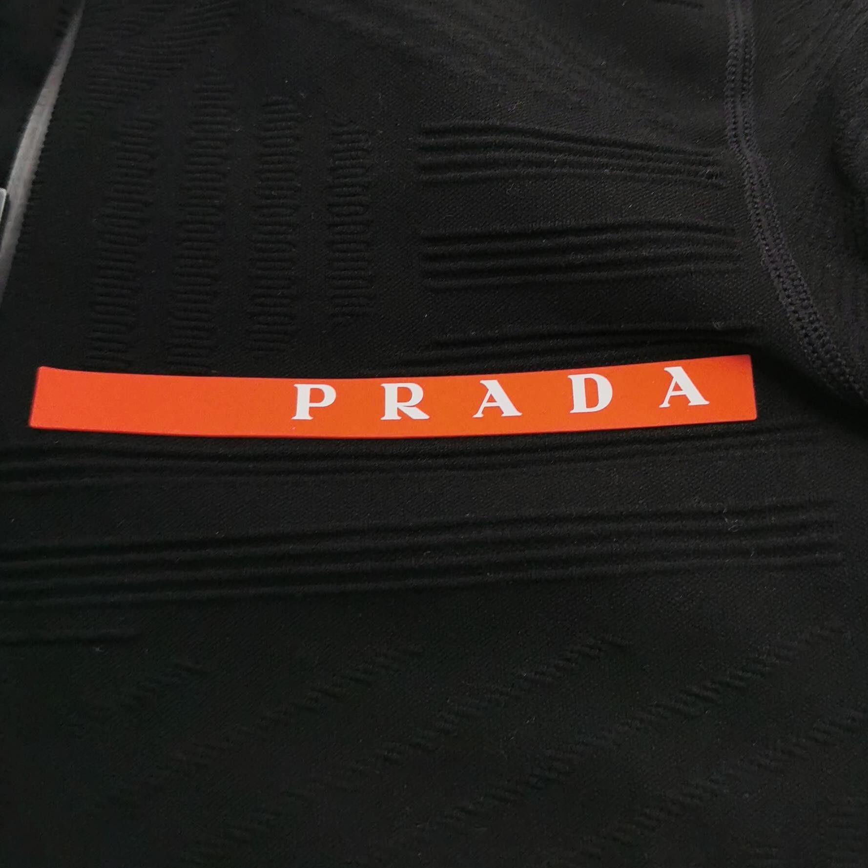 Prada Prada Red Logo Strip Mock Neck Top 3XS Size XXS / US 00 / IT 34 - 3 Thumbnail