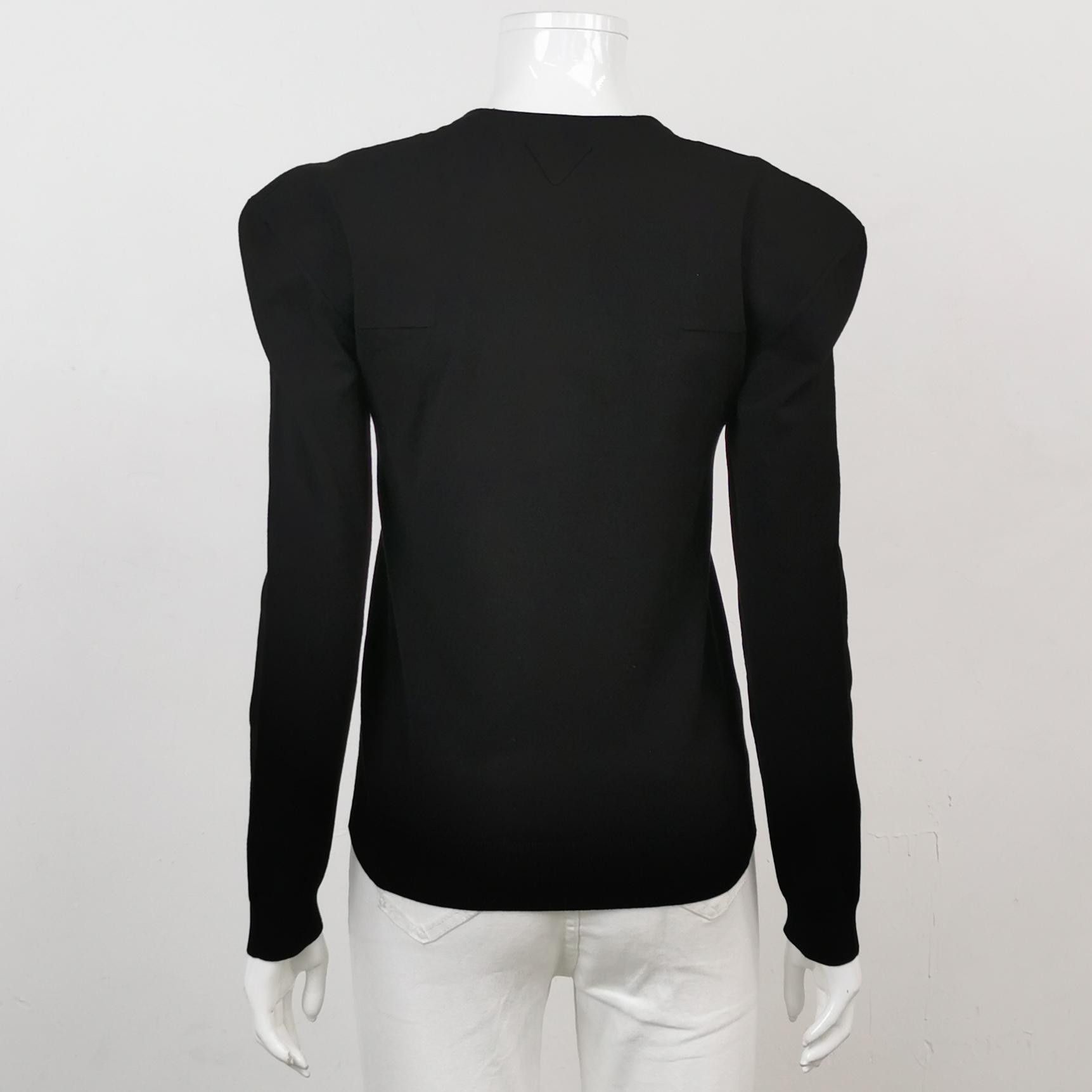Prada Prada Black Knit Sweater Size 40 Size S / US 4 / IT 40 - 2 Thumbnail