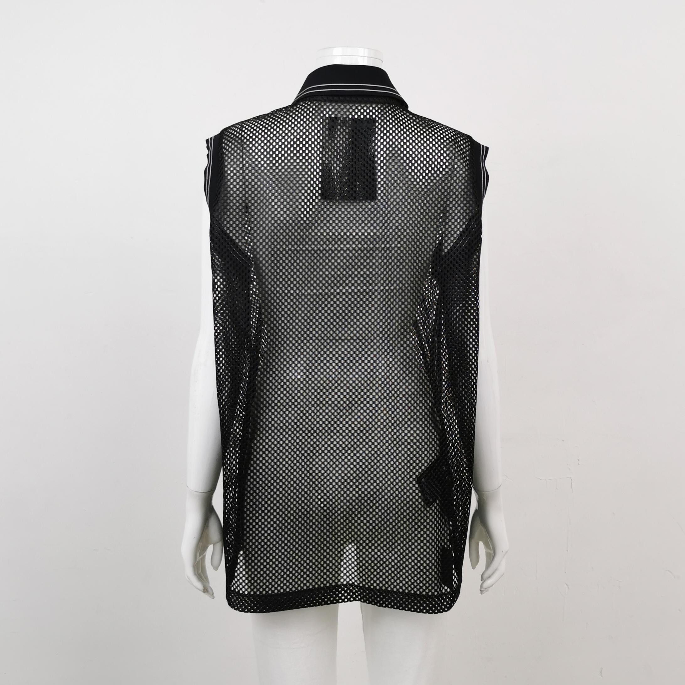 Prada Prada Mesh Logo Polo Shirt Size L Size US L / EU 52-54 / 3 - 2 Thumbnail