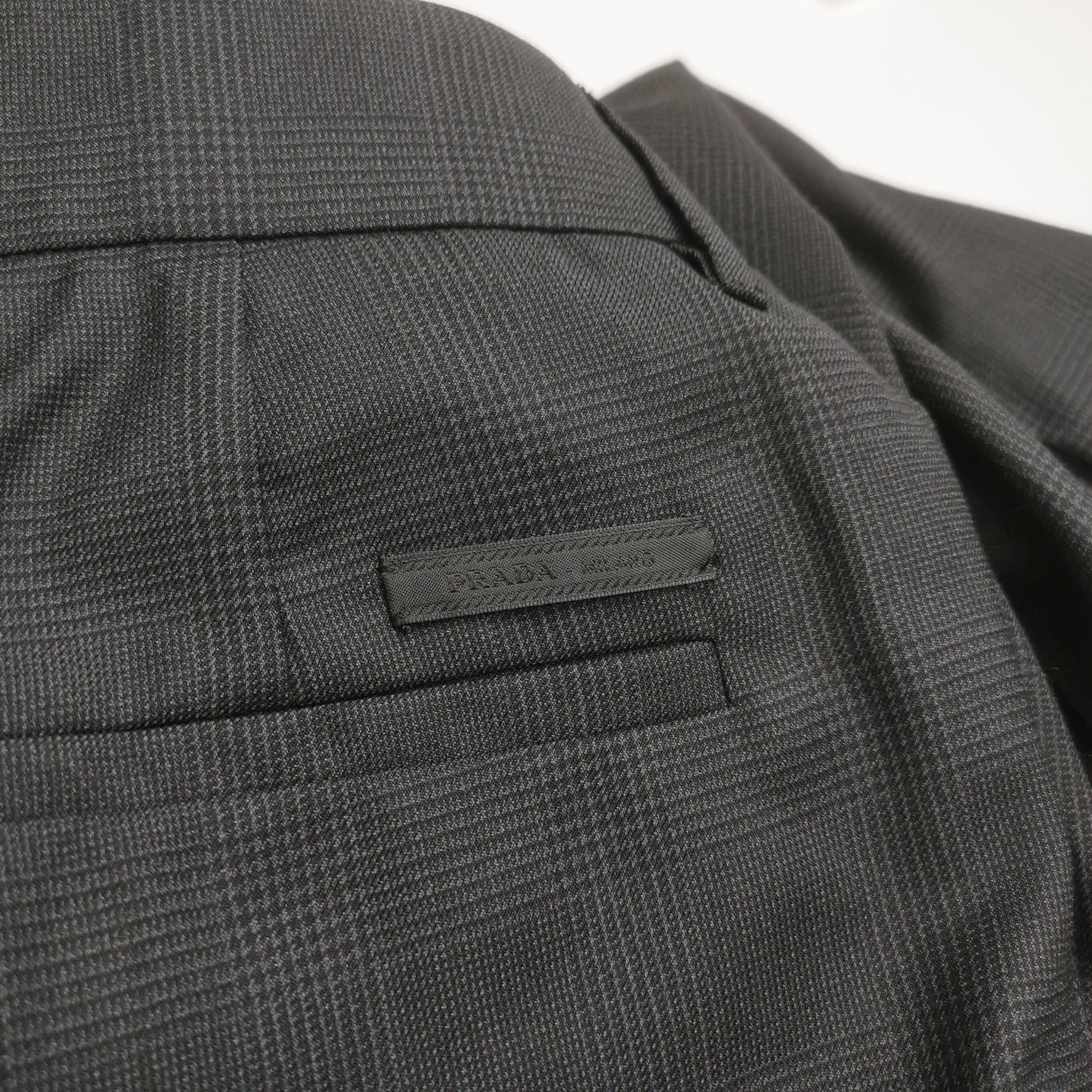 Prada Prada Check Wool Silk Blend Pants Size 40 Size 27" / US 4 / IT 40 - 3 Thumbnail