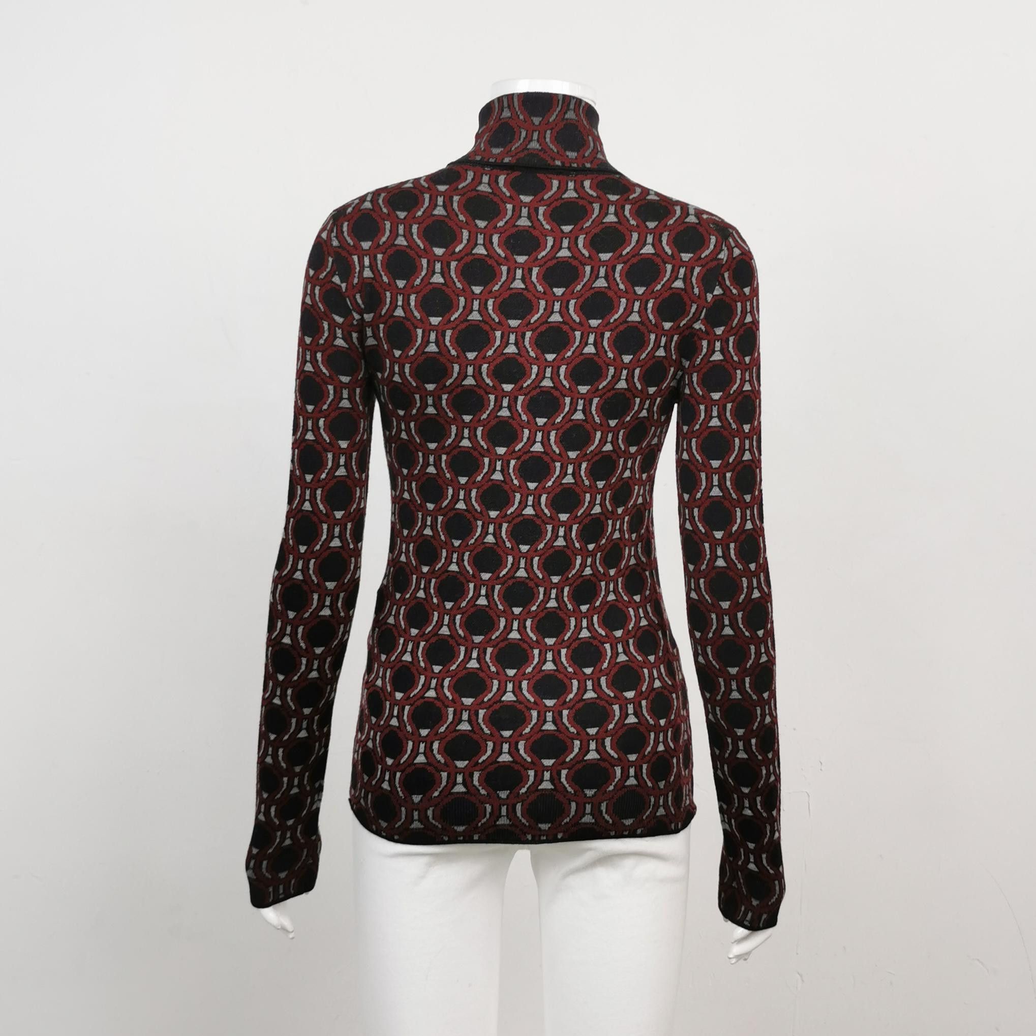 Prada Prada Geometric Pattern Turtleneck Sweater Size 36 Size XS / US 0-2 / IT 36-38 - 2 Thumbnail