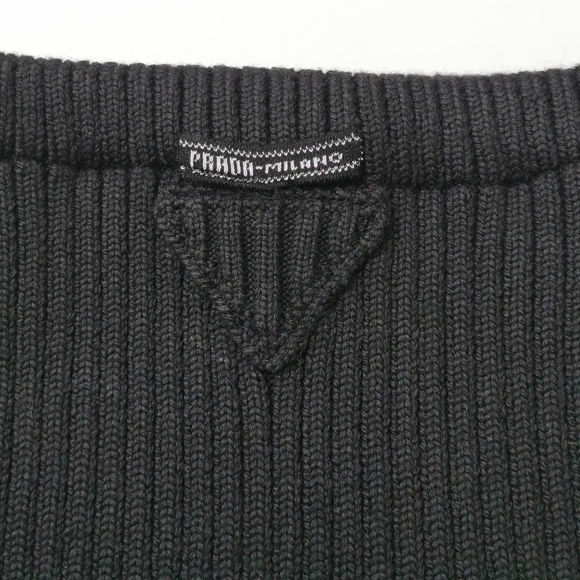 Prada Prada Ribbed Wool Knit Midi Skirt Size 40 Size 27" / US 4 / IT 40 - 3 Thumbnail