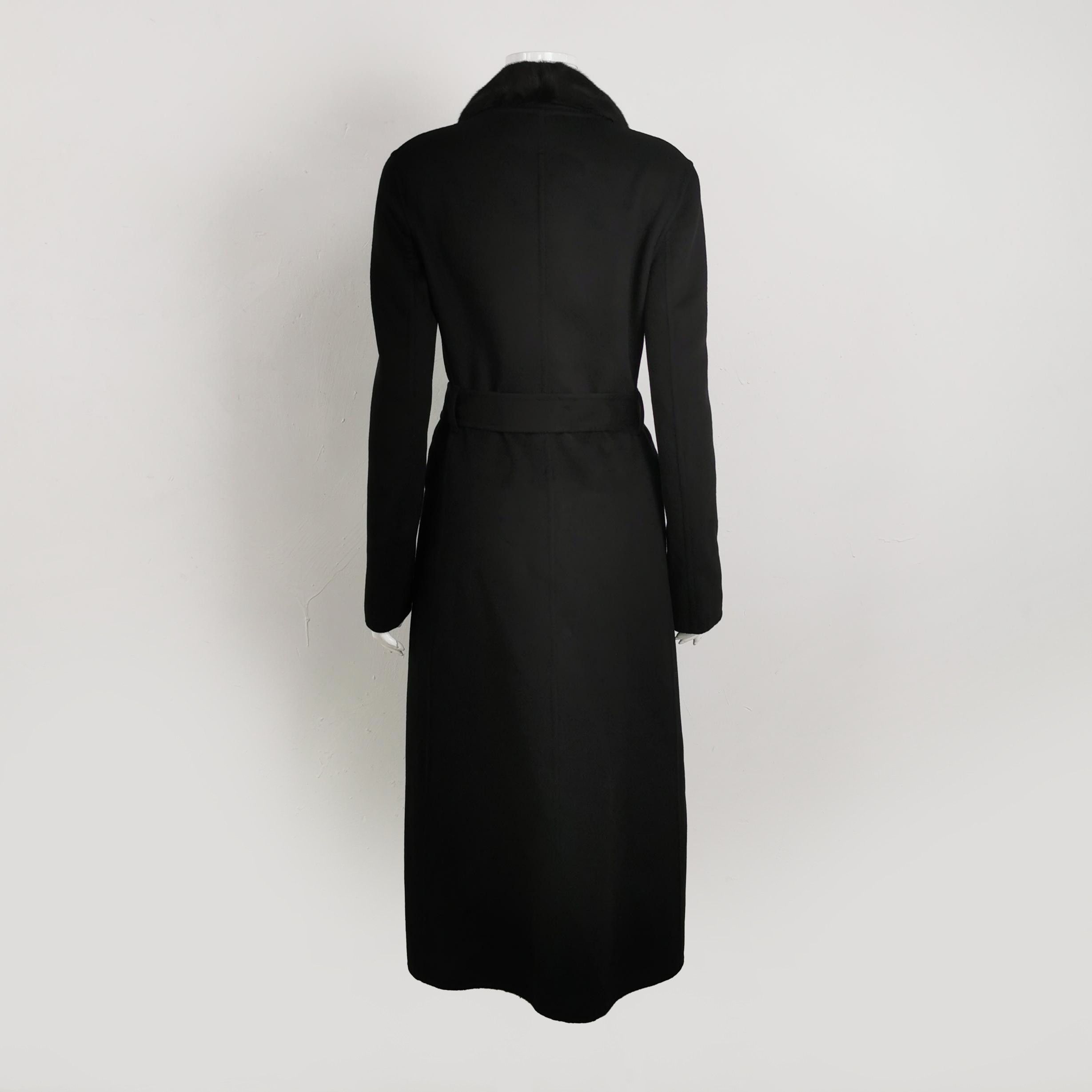Prada Prada Mink Fur Collar Wool Coat Size 42 Size M / US 6-8 / IT 42-44 - 2 Thumbnail
