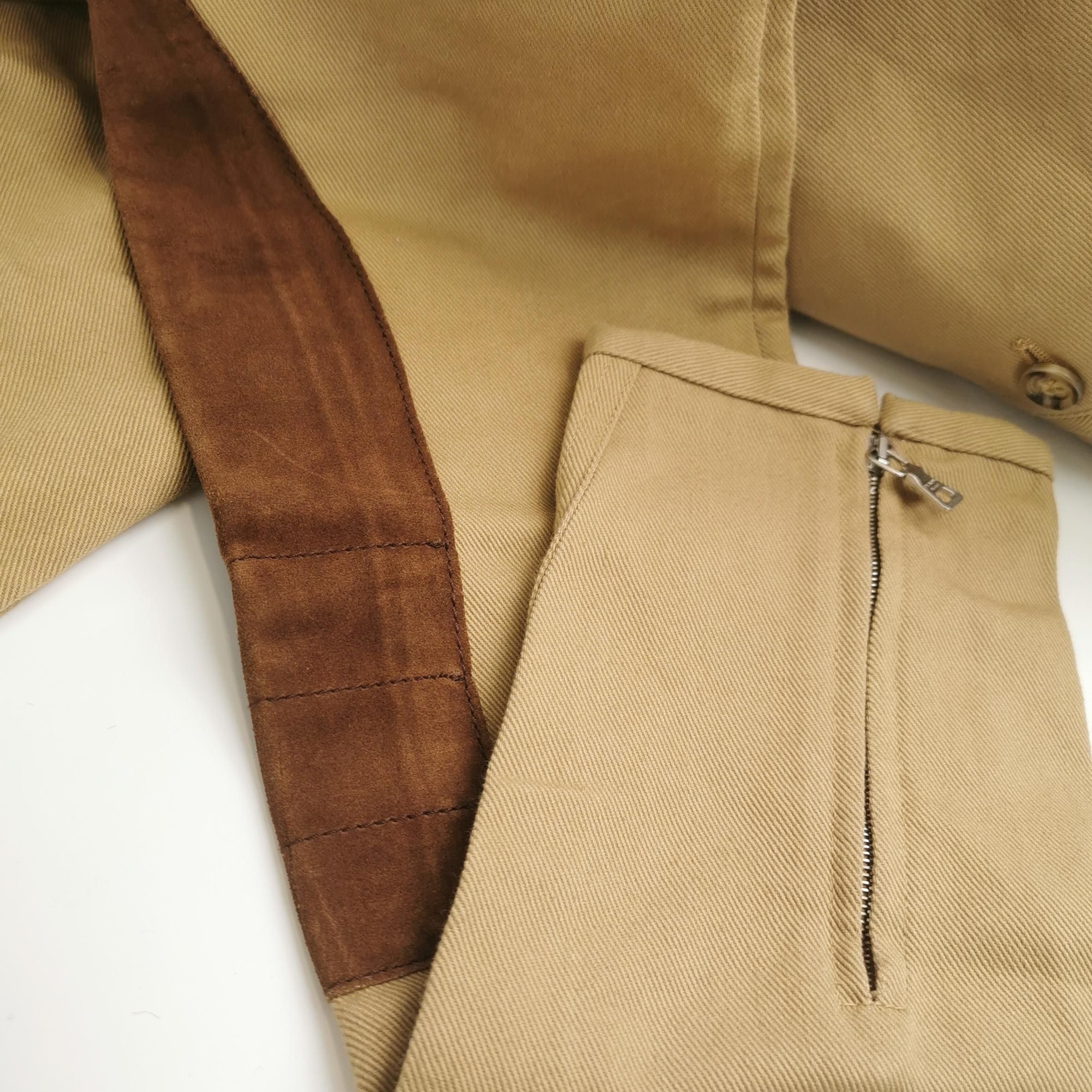 Prada Prada Cotton Leather Knee Patch Trousers Size 38 Size 26" / US 2 / IT 38 - 3 Thumbnail