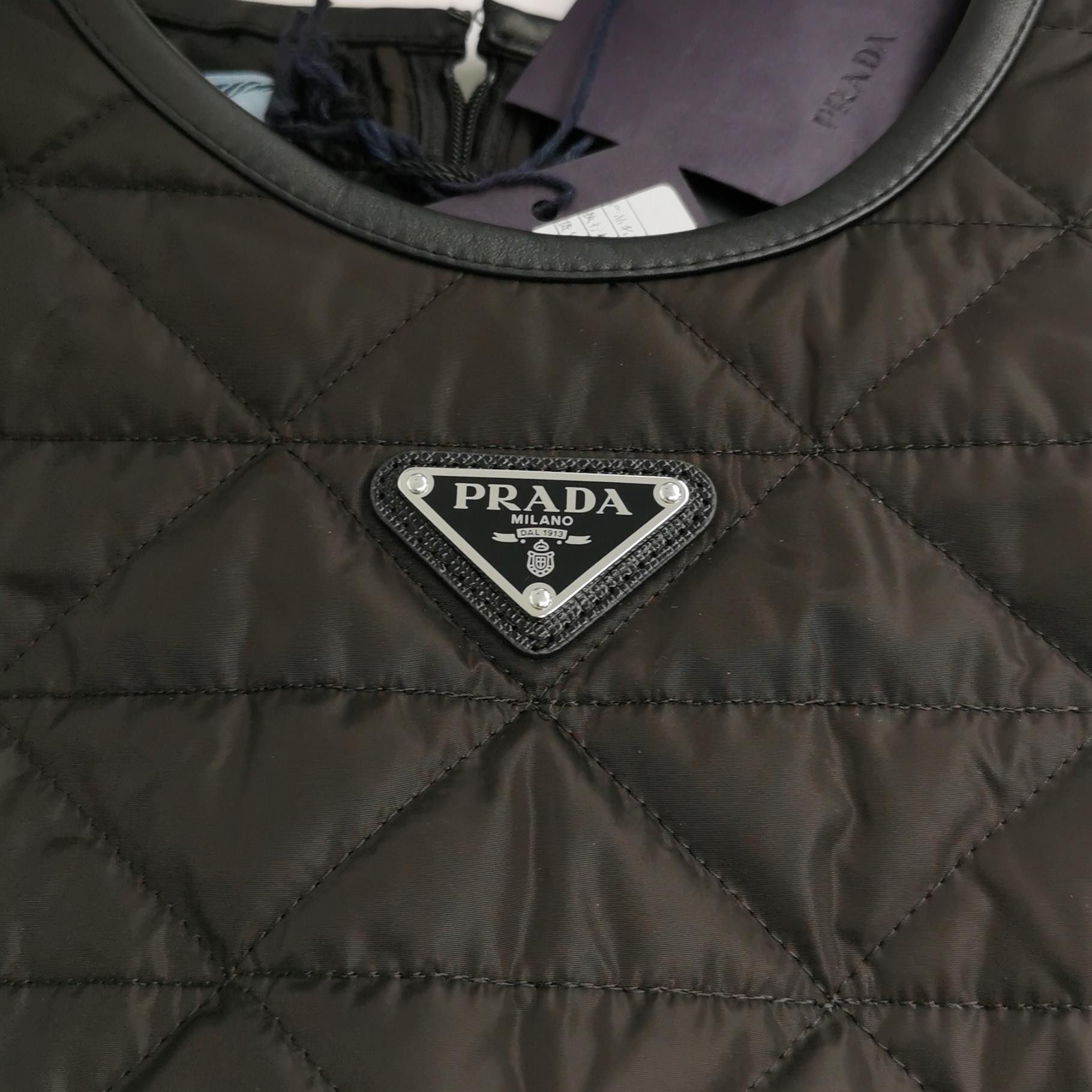 Prada Prada Re-Nylon Quilted Mini Dress Size 36S Size XS / US 0-2 / IT 36-38 - 3 Thumbnail