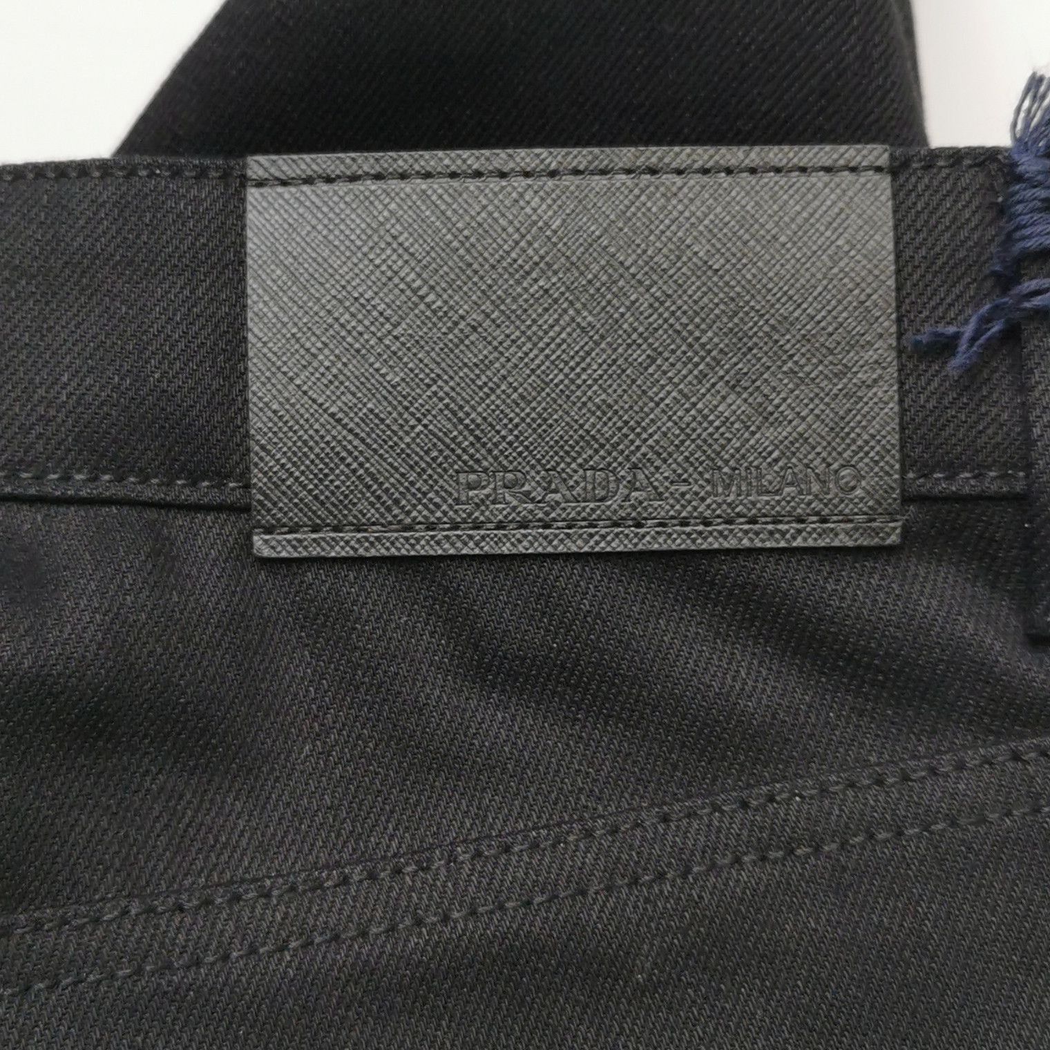 Prada Prada Black Cotton Blend Pants Size 25 Size 25" / US 0 / IT 36 - 3 Thumbnail