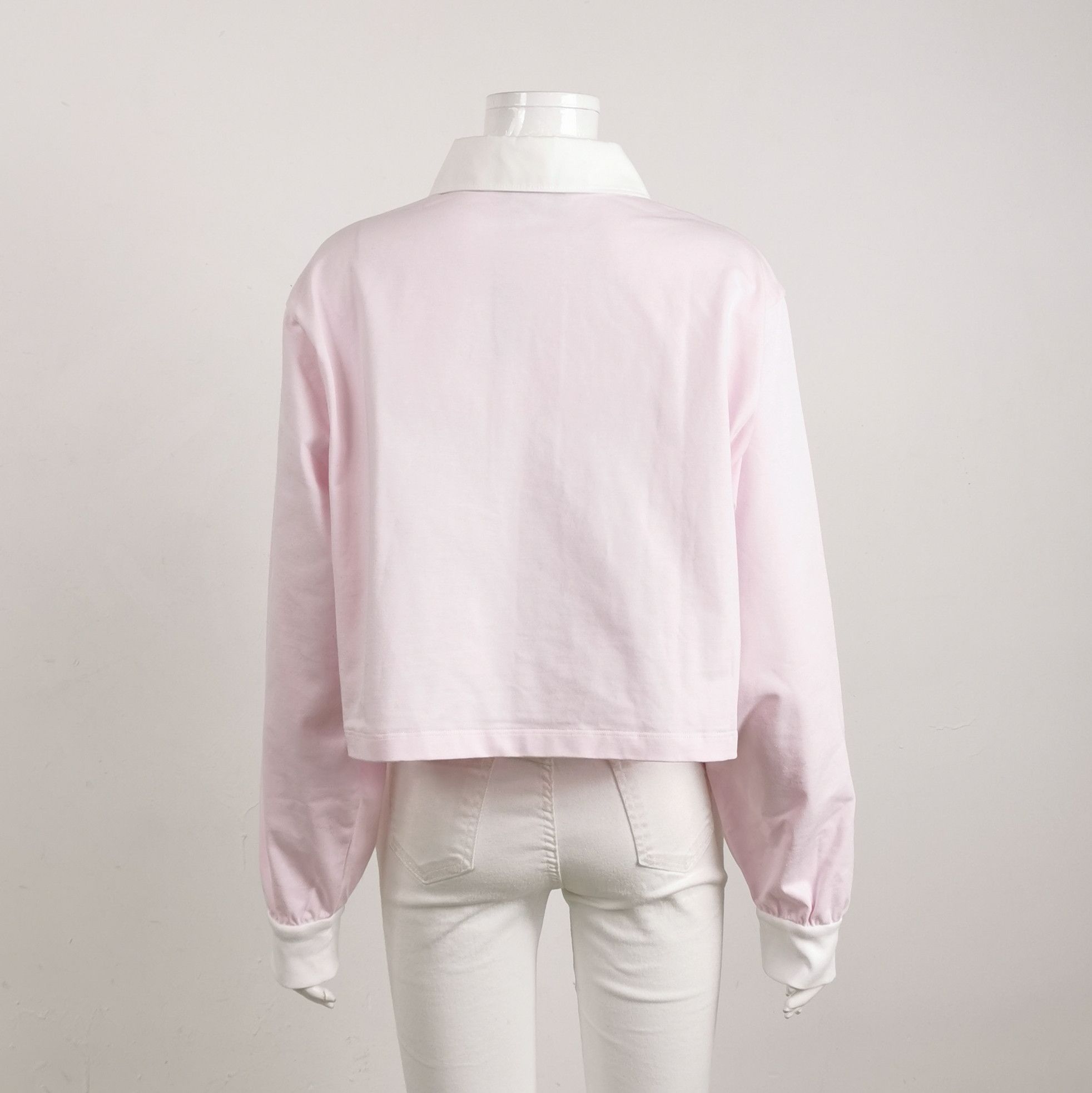 Prada Prada Pink Logo Long Sleeve Polo Size S Size S / US 4 / IT 40 - 2 Thumbnail