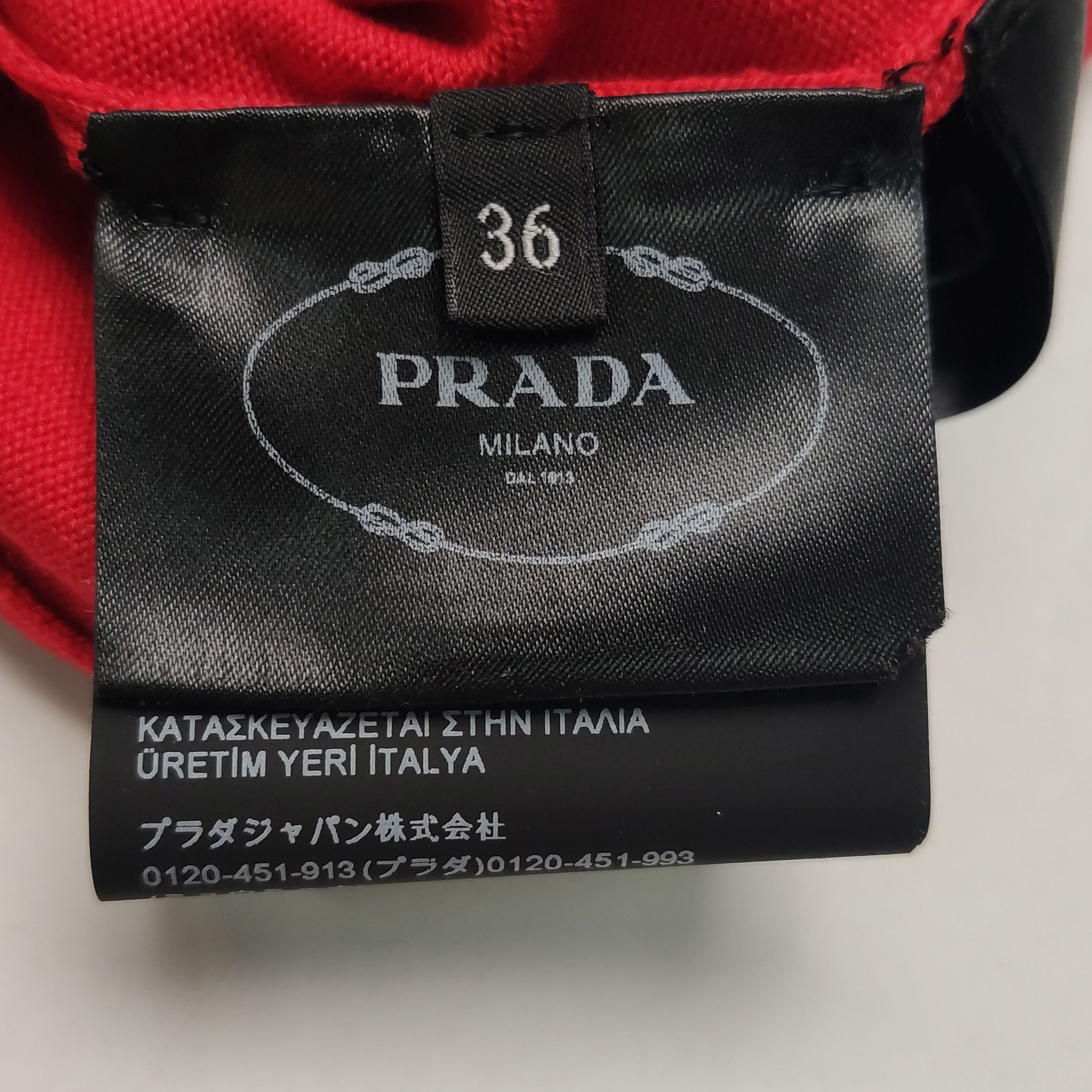 Prada Prada Red Turtleneck Logo Sweater Size 36 Size XS / US 0-2 / IT 36-38 - 9 Thumbnail