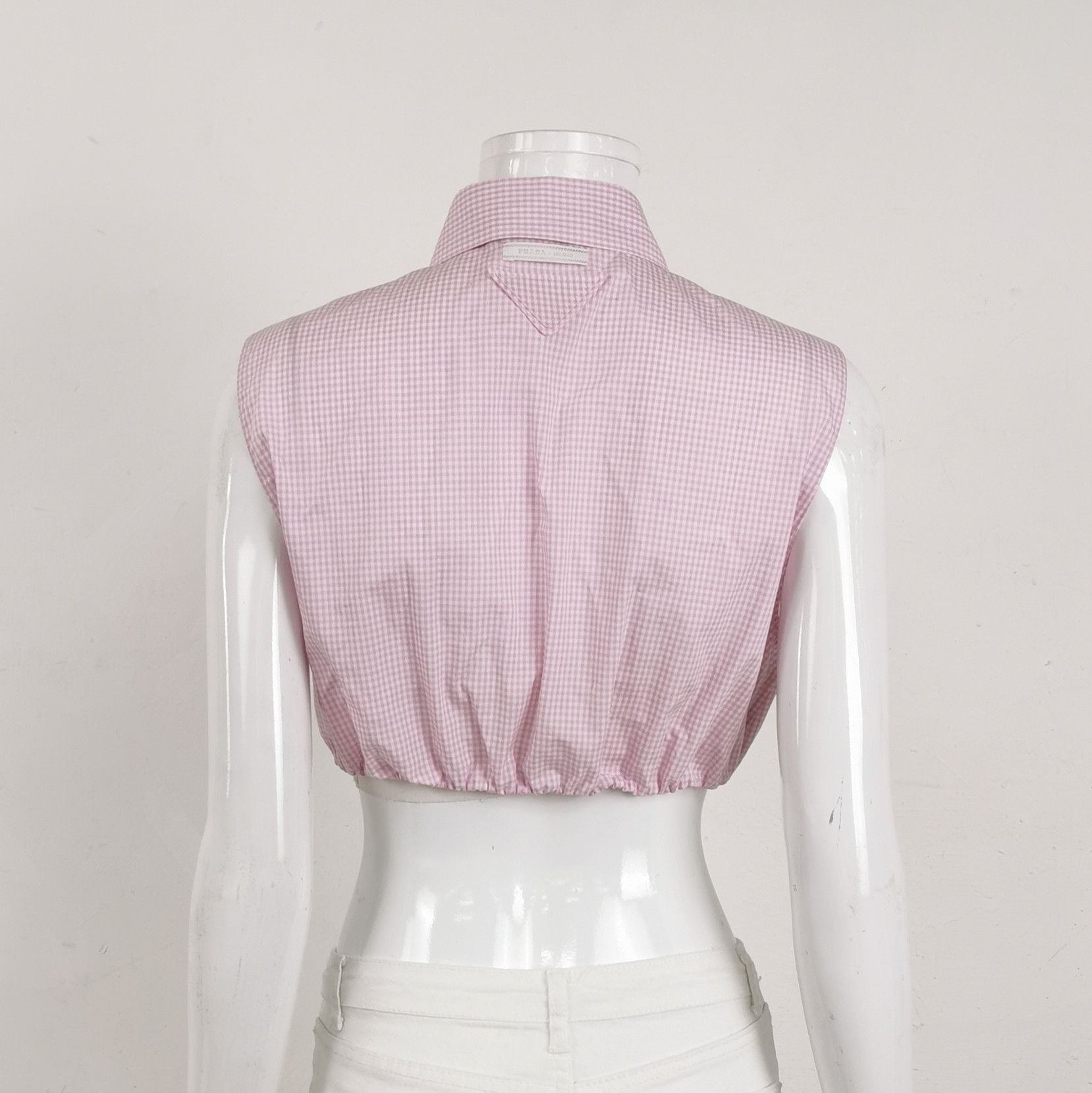 Prada Prada Gingham Ruffle Crop Top Size 40 Size S / US 4 / IT 40 - 2 Thumbnail