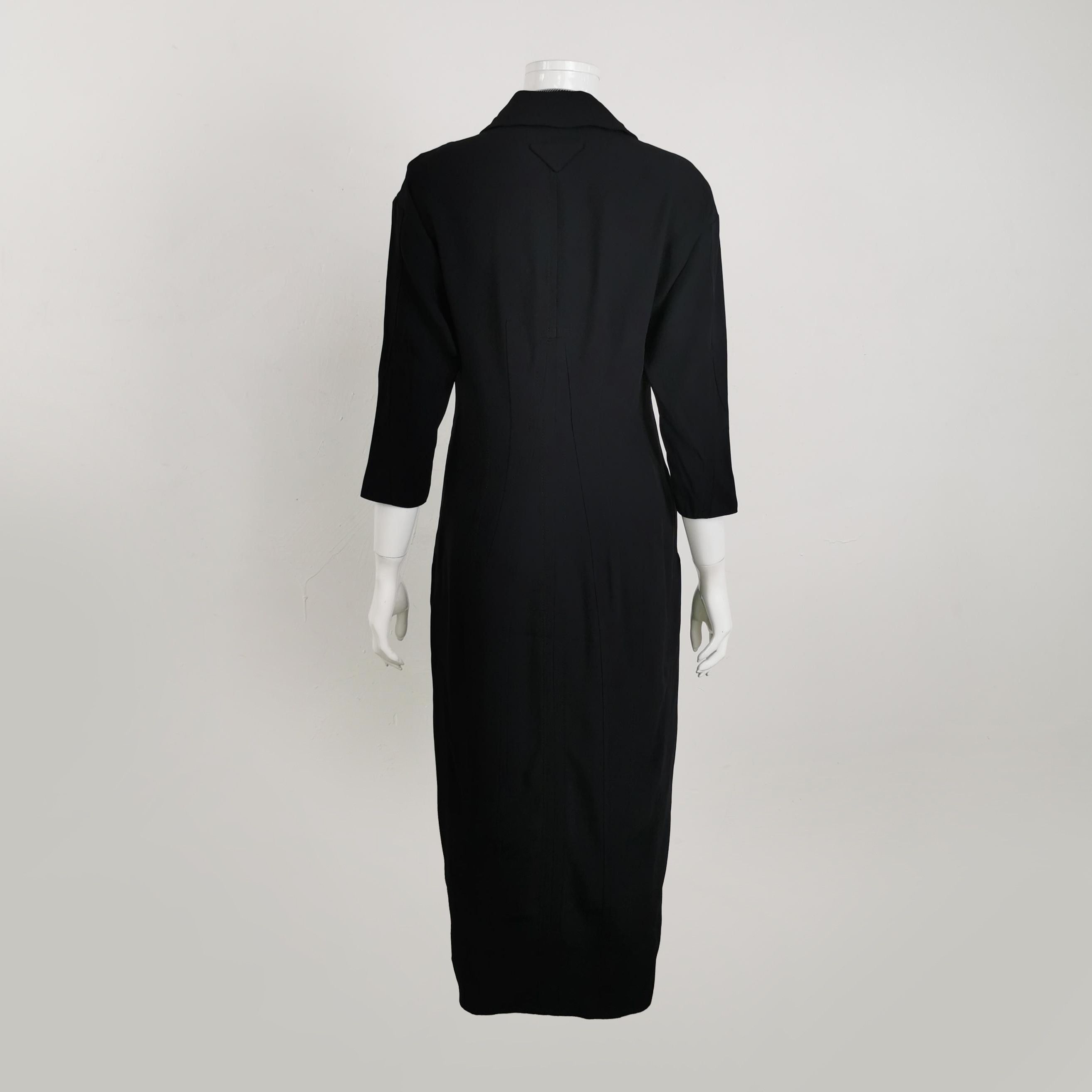 Prada Prada Lace-Up Midi Dress Size 38S Size XS / US 0-2 / IT 36-38 - 2 Thumbnail