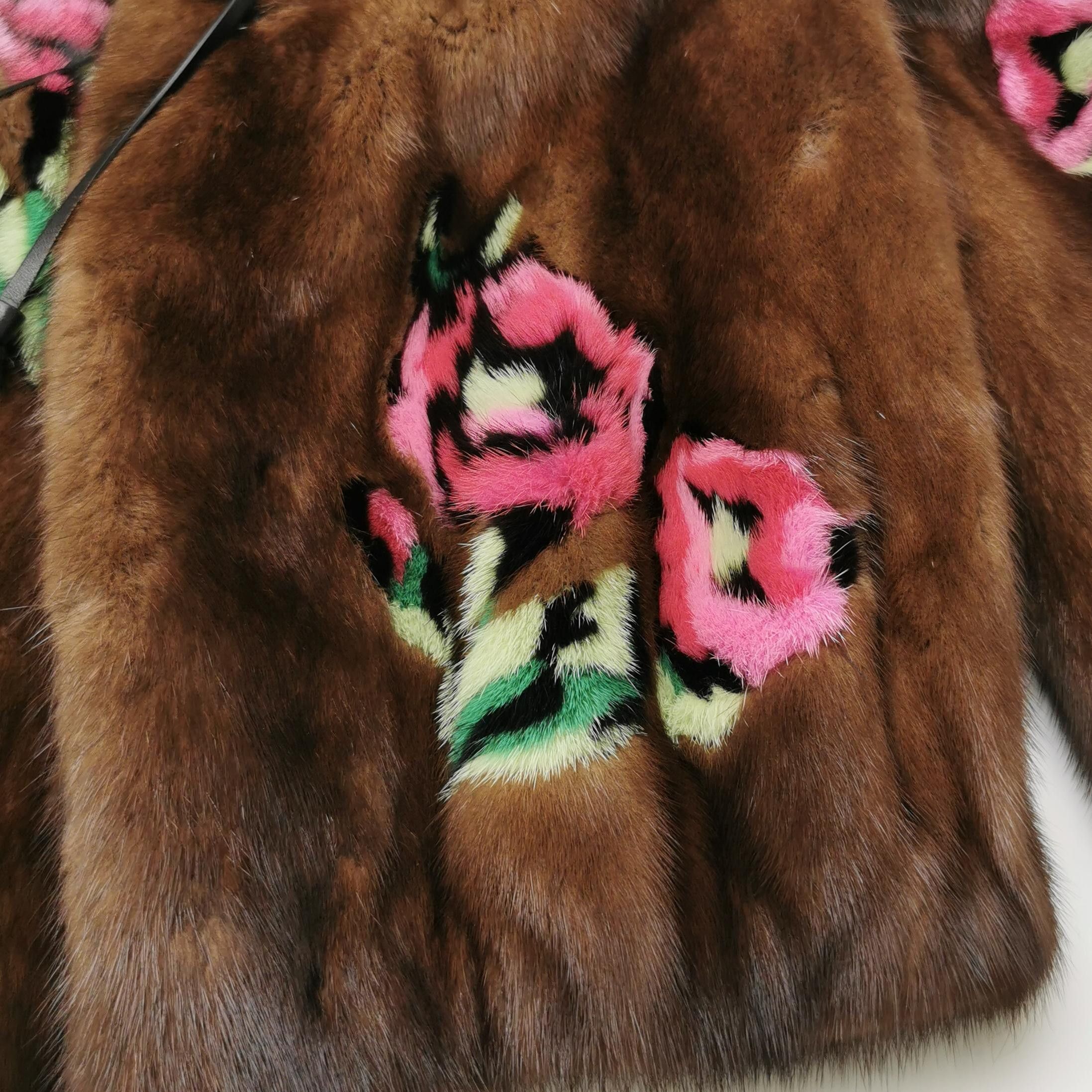 Prada Prada Floral Mink Fur Jacket Size 40 Size S / US 4 / IT 40 - 3 Thumbnail
