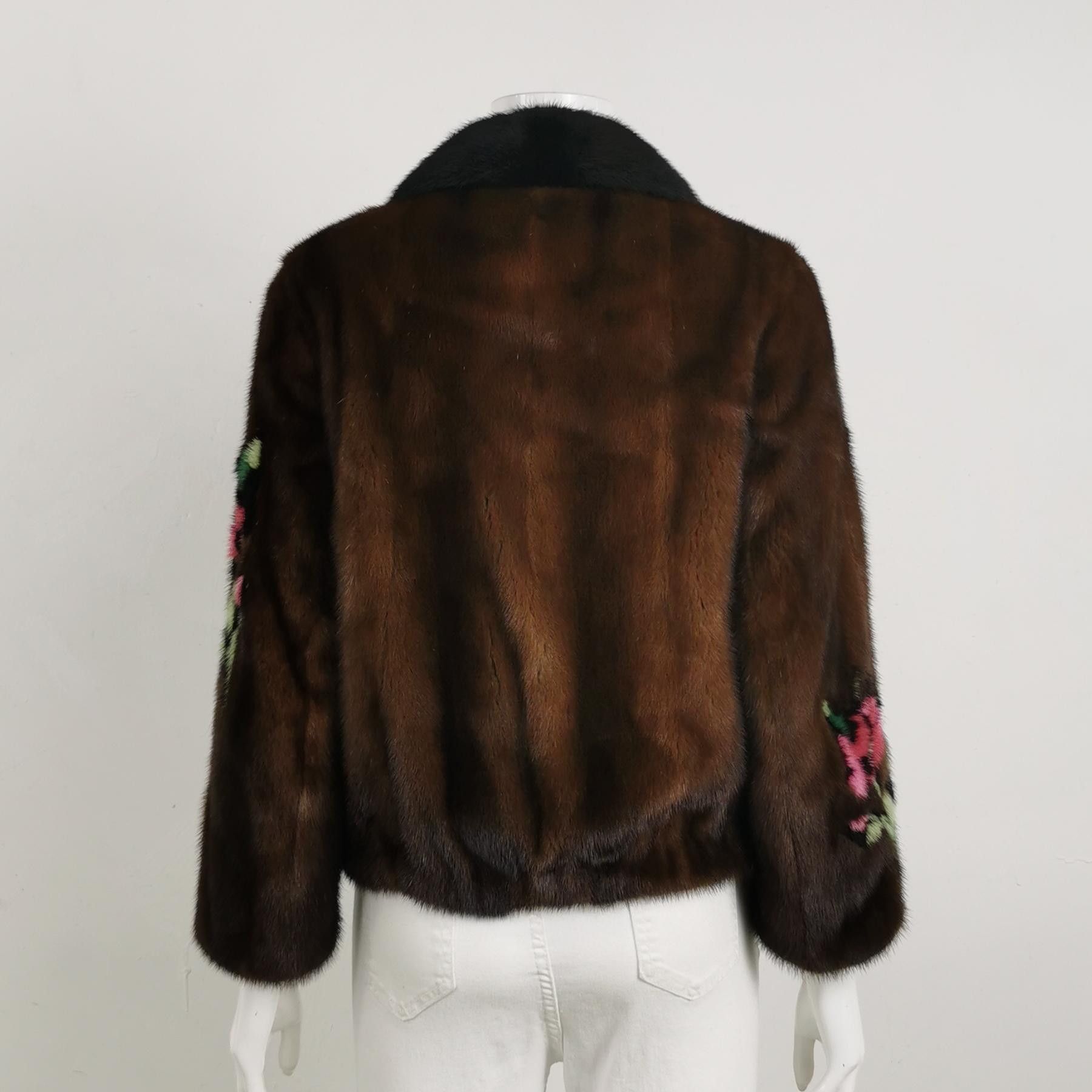Prada Prada Floral Mink Fur Jacket Size 40 Size S / US 4 / IT 40 - 2 Thumbnail
