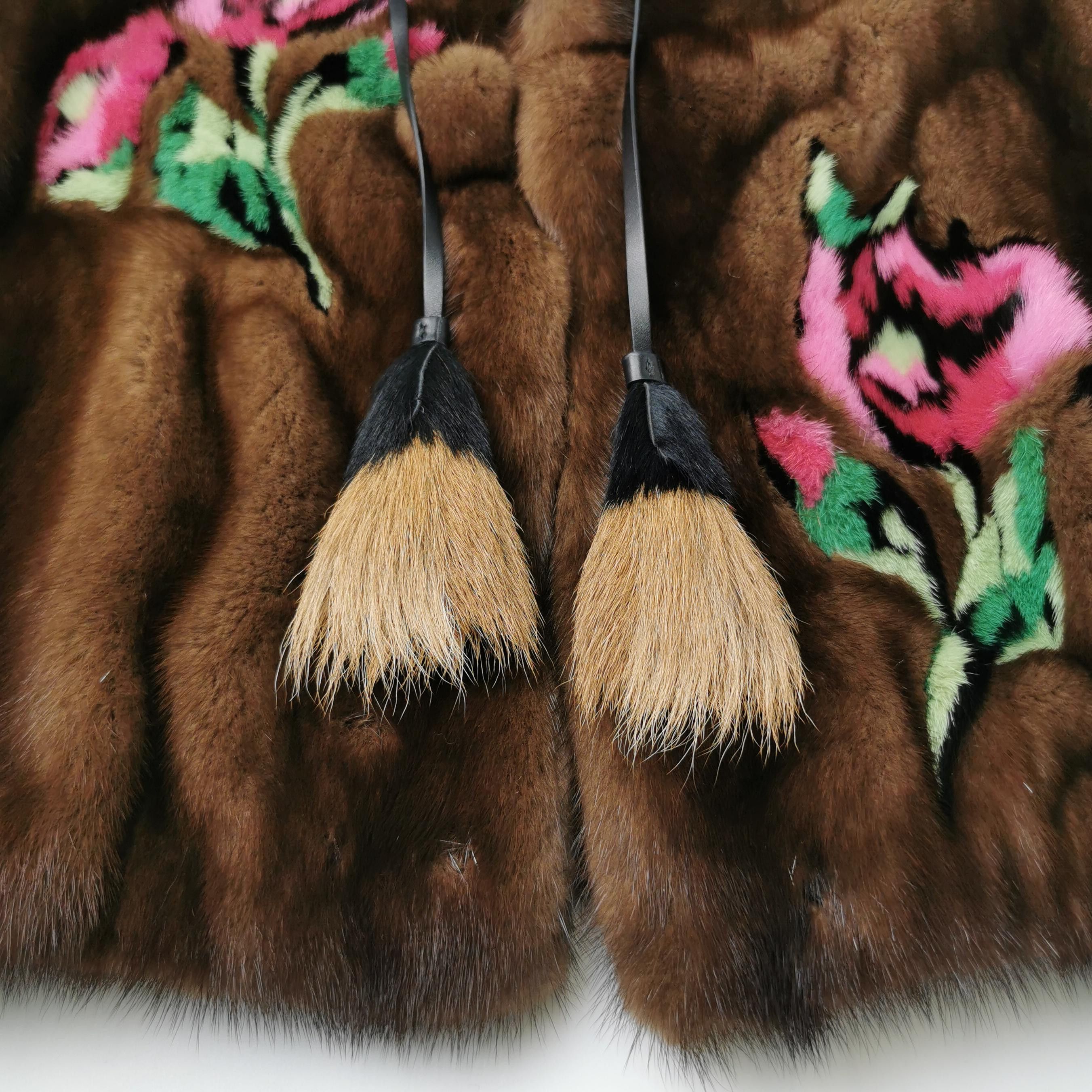 Prada Prada Floral Mink Fur Coat Size 40 Size S / US 4 / IT 40 - 4 Thumbnail