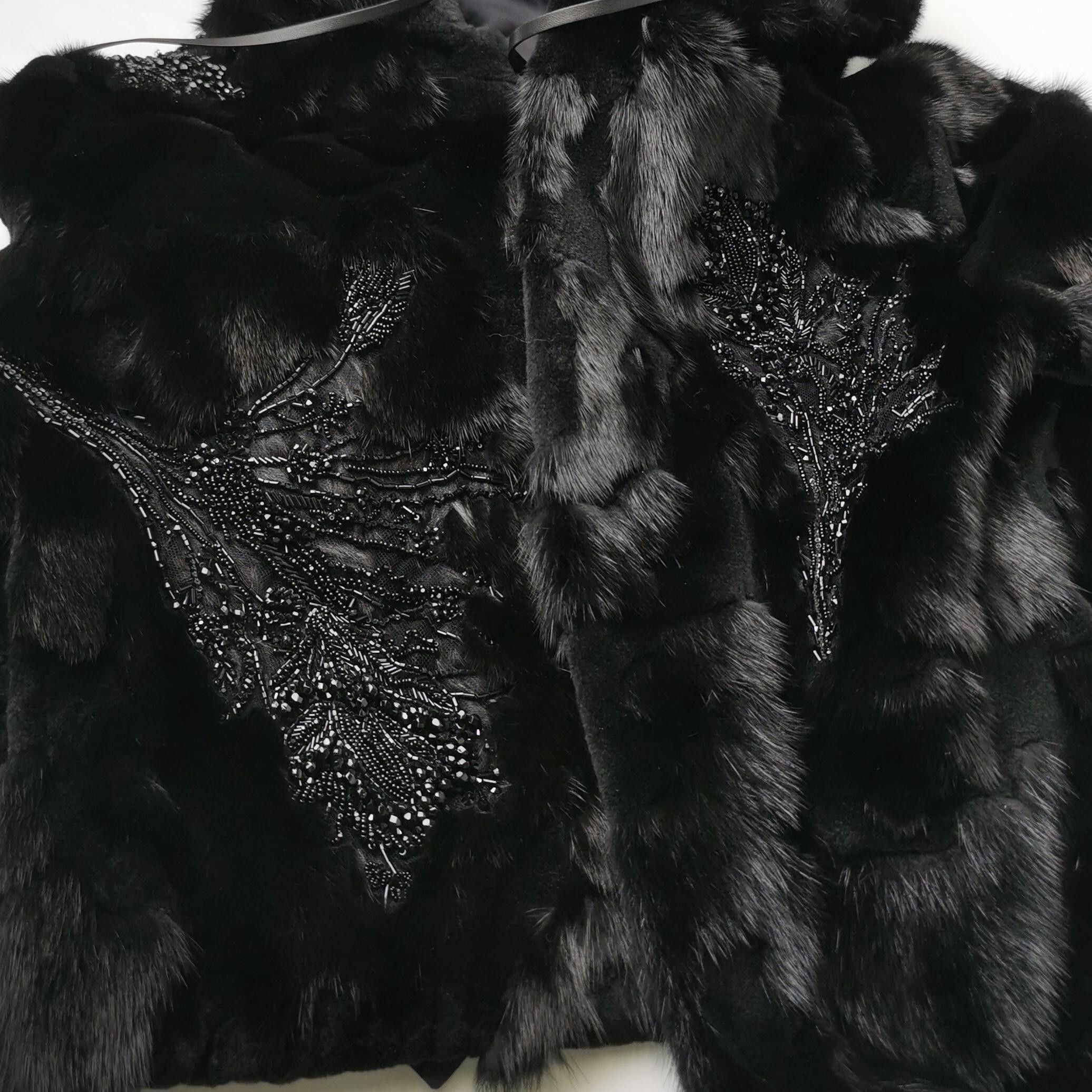 Prada Prada Embroidered Mink Hooded Jacket Size 40 Size S / US 4 / IT 40 - 3 Thumbnail