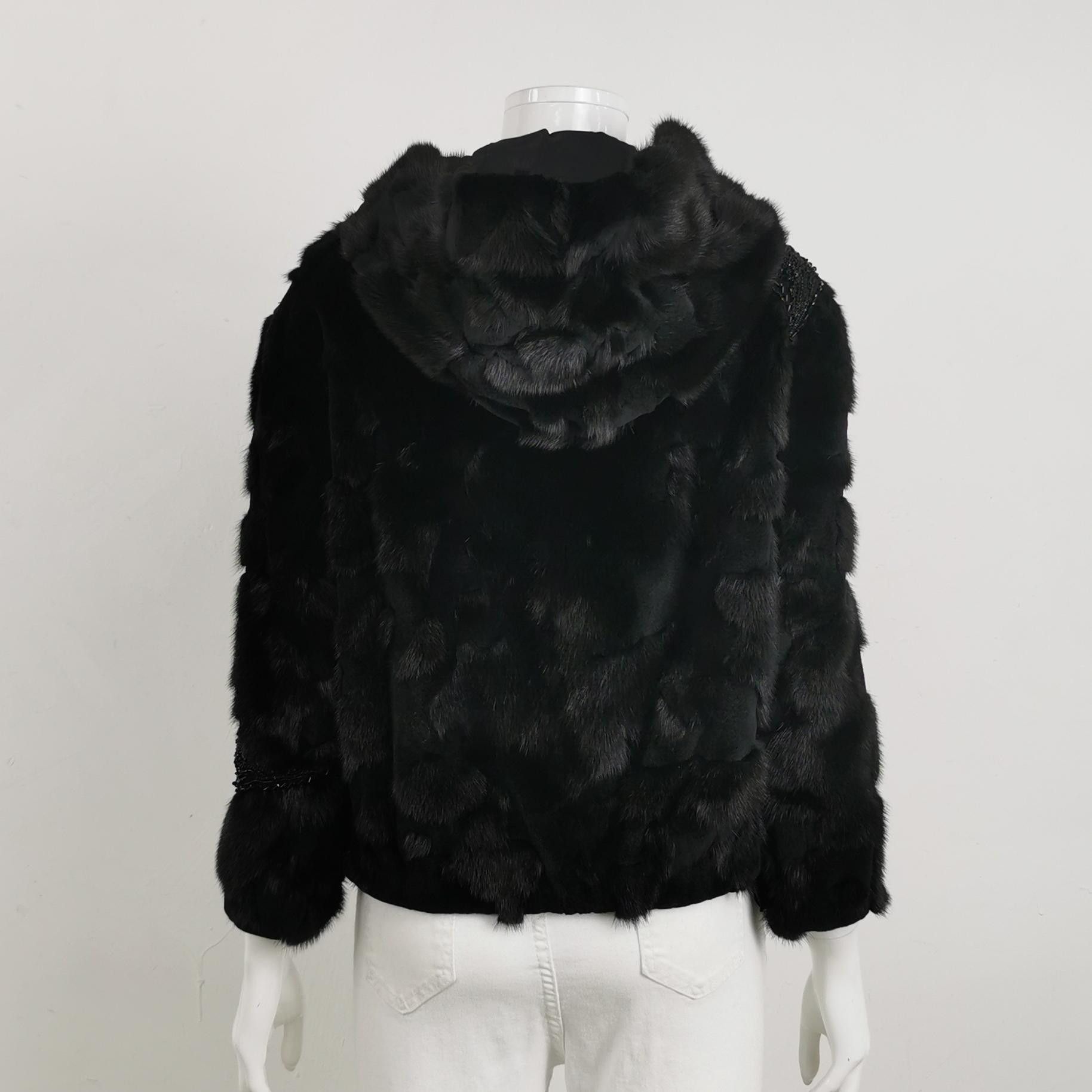 Prada Prada Embroidered Mink Hooded Jacket Size 40 Size S / US 4 / IT 40 - 2 Thumbnail