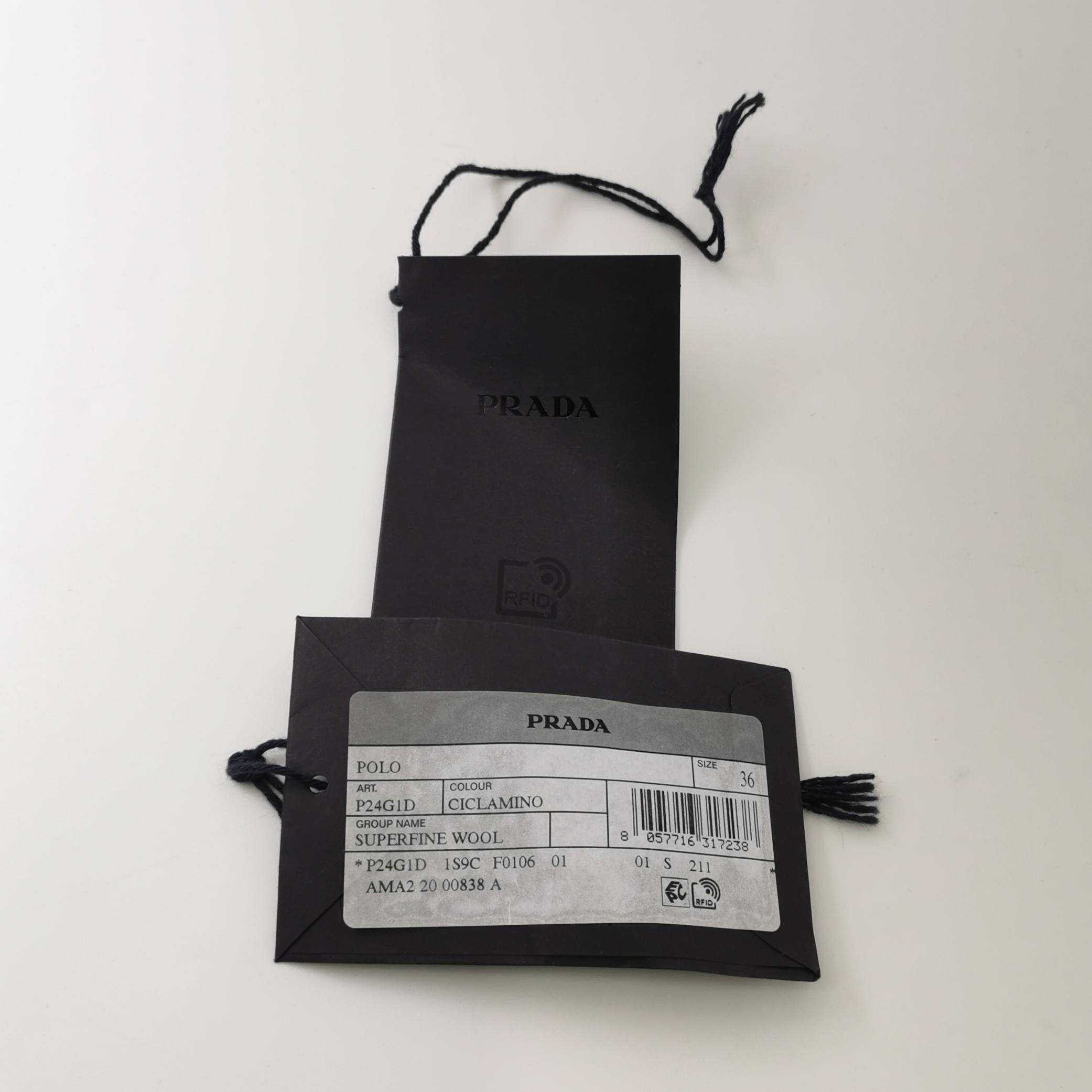 Prada Prada Logo Virgin Wool Polo Size 36 Size XS / US 0-2 / IT 36-38 - 4 Thumbnail