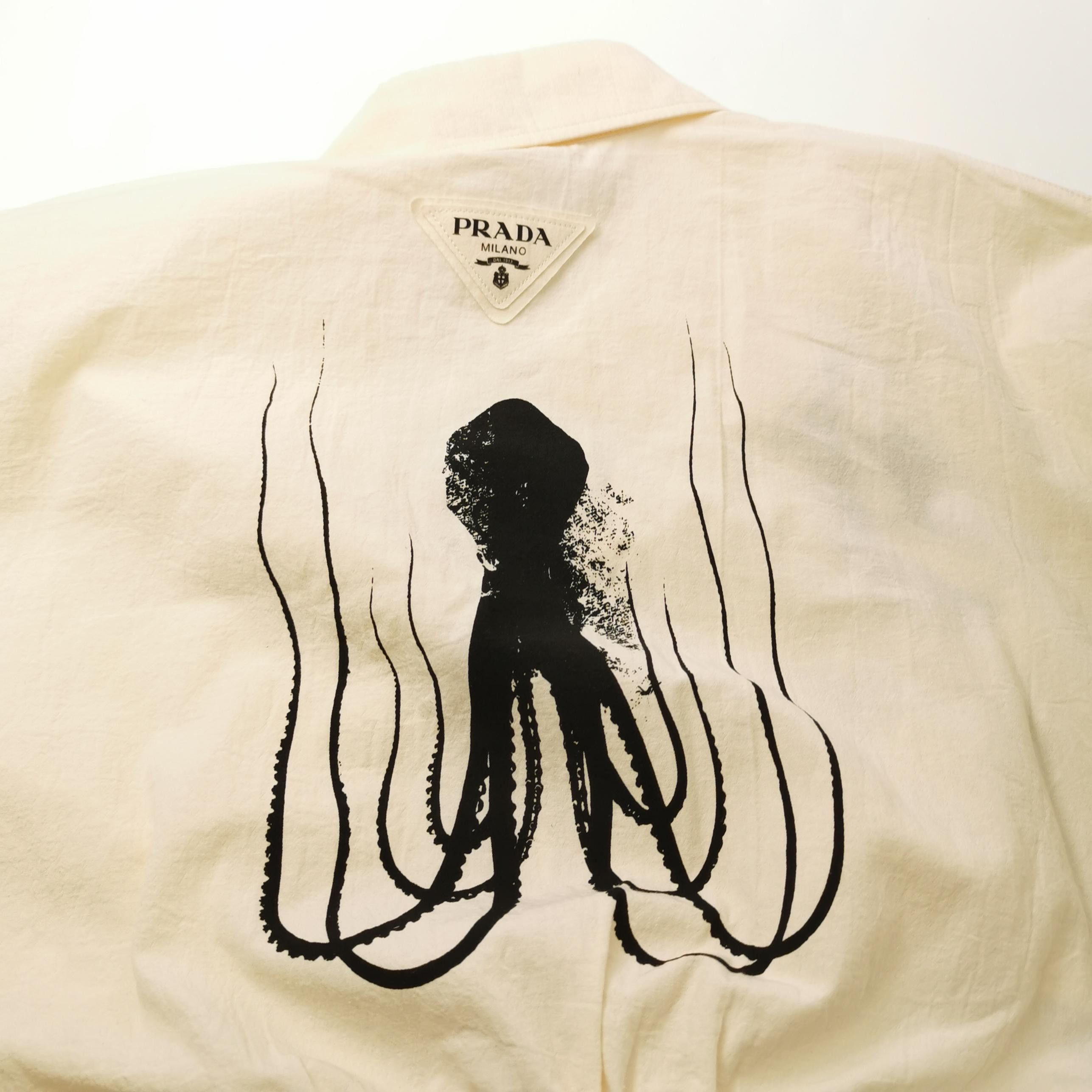 Prada Prada Octopus Mermaid Graphic Button Up Shirt Size L Size US L / EU 52-54 / 3 - 3 Thumbnail