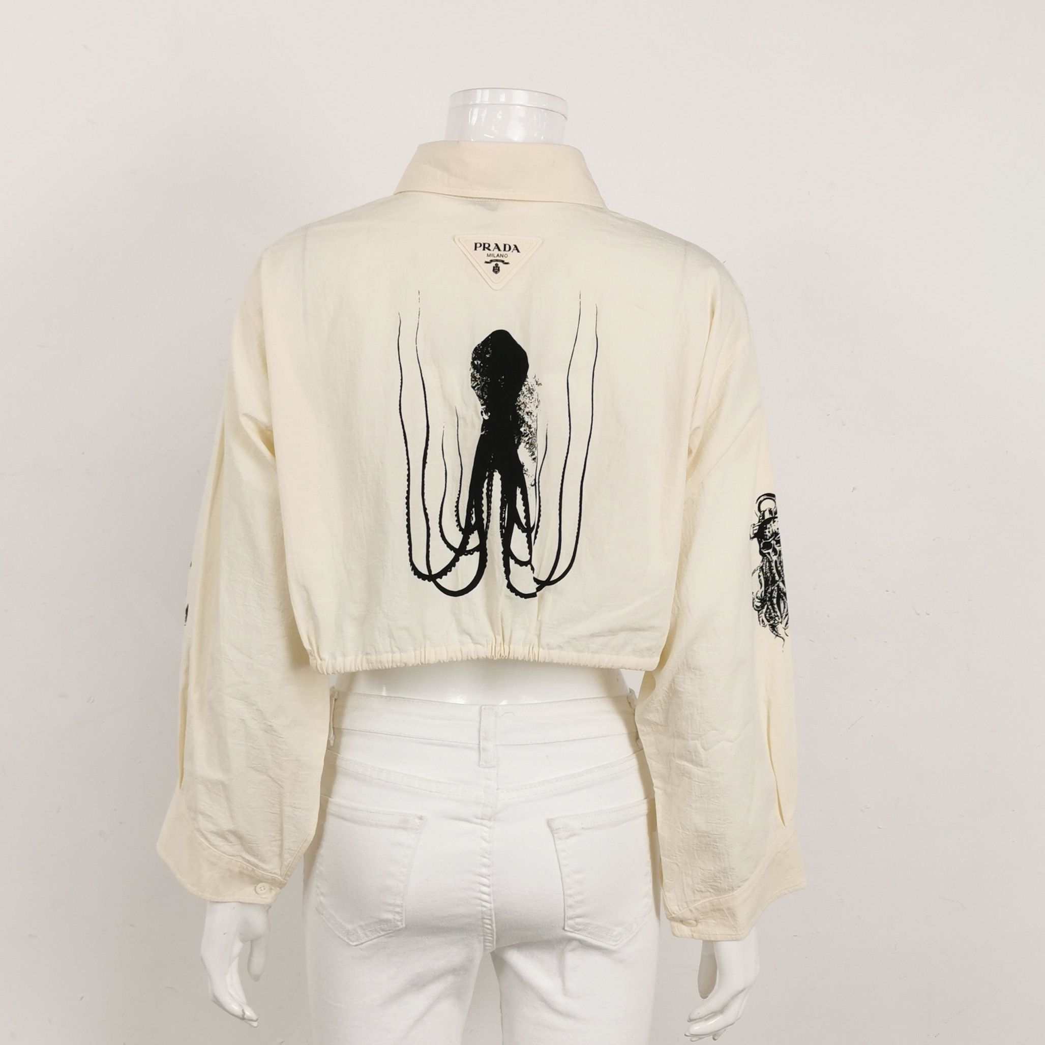 Prada Prada Octopus Mermaid Graphic Button Up Shirt Size L Size US L / EU 52-54 / 3 - 2 Thumbnail
