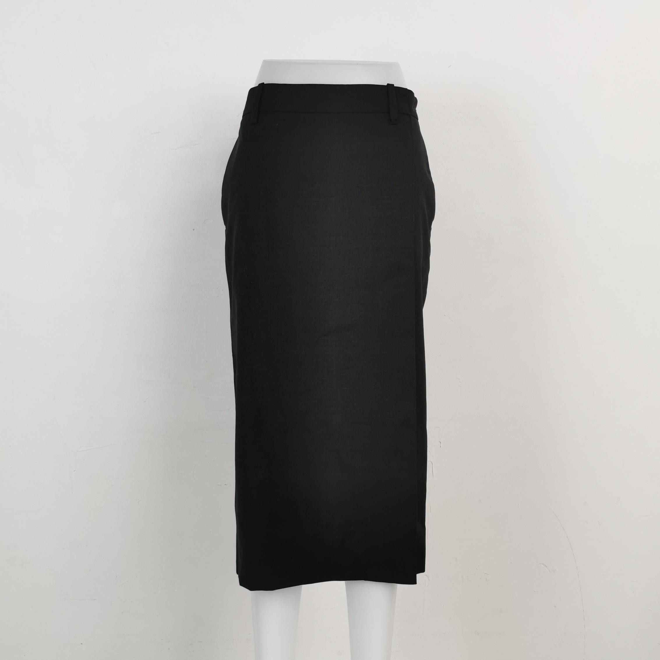 Prada Prada Virgin Wool Midi Skirt Size 36 Size 25" / US 0 / IT 36 - 2 Thumbnail
