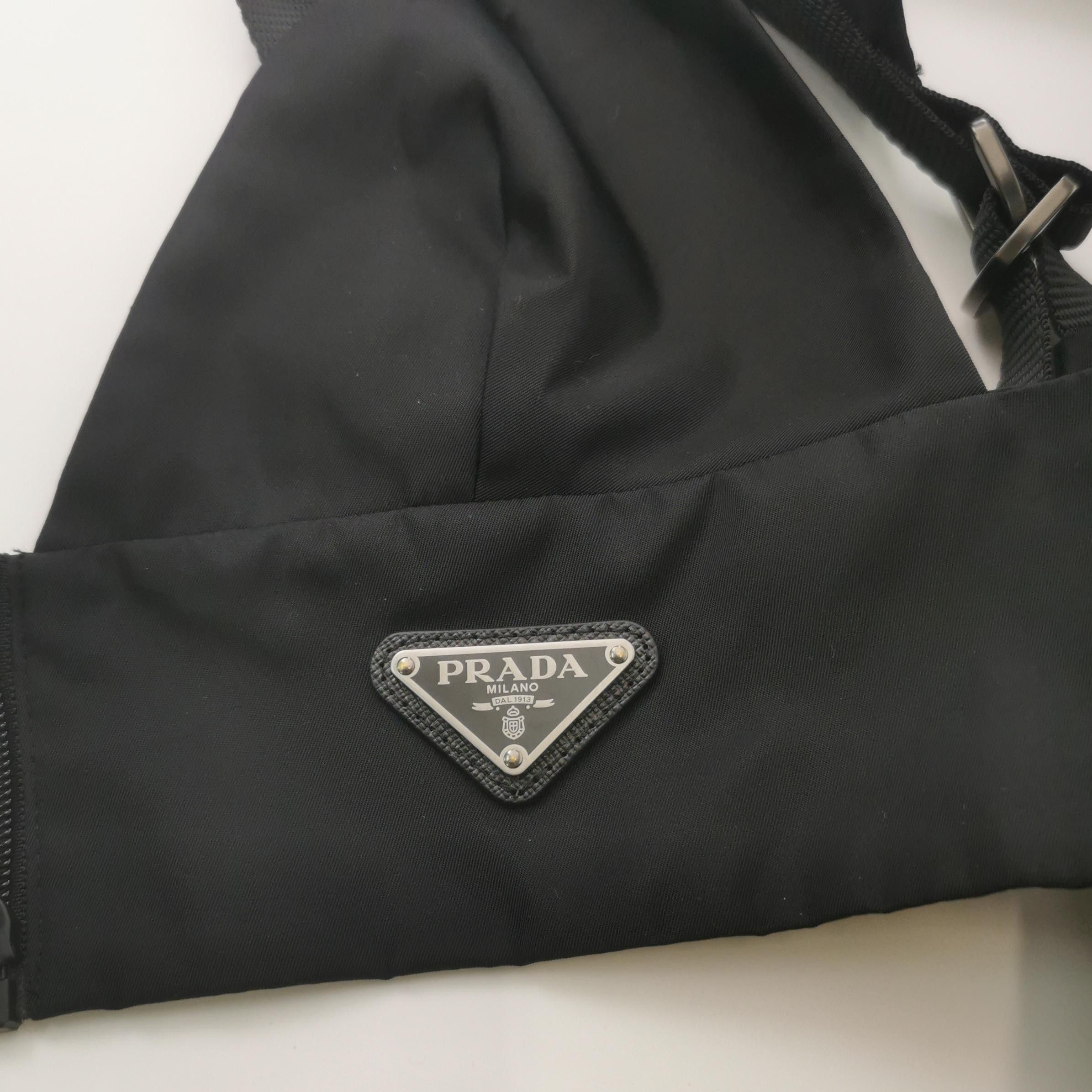 Prada Prada Re-Nylon Triangle Logo Crop Top Size 36 Size XS / US 0-2 / IT 36-38 - 3 Thumbnail