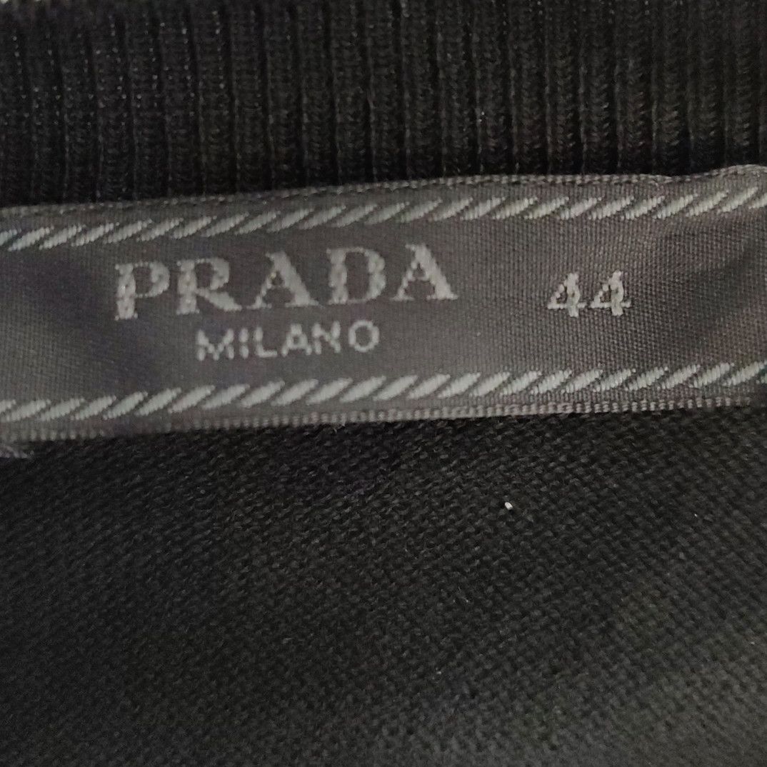 Prada Prada Black Cotton Crewneck Sweater Size S Size US S / EU 44-46 / 1 - 4 Thumbnail