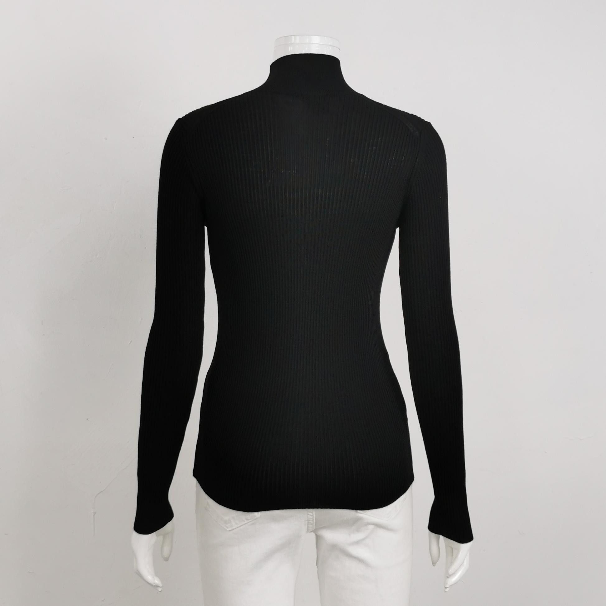 Prada Prada Black Ribbed Turtleneck Sweater Size 36 Size XS / US 0-2 / IT 36-38 - 2 Thumbnail