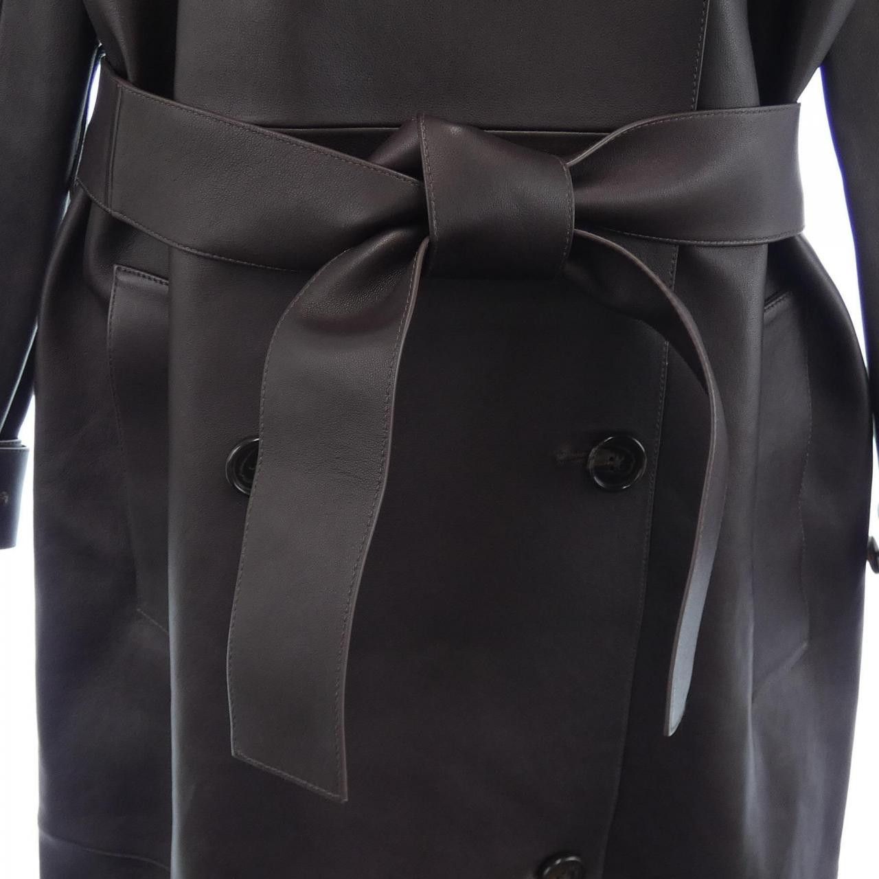 Theory Theory Theory Leather Coat Leather Outerwear 01-5360803 DUTY FREE for USA Size ONE SIZE - 7 Thumbnail