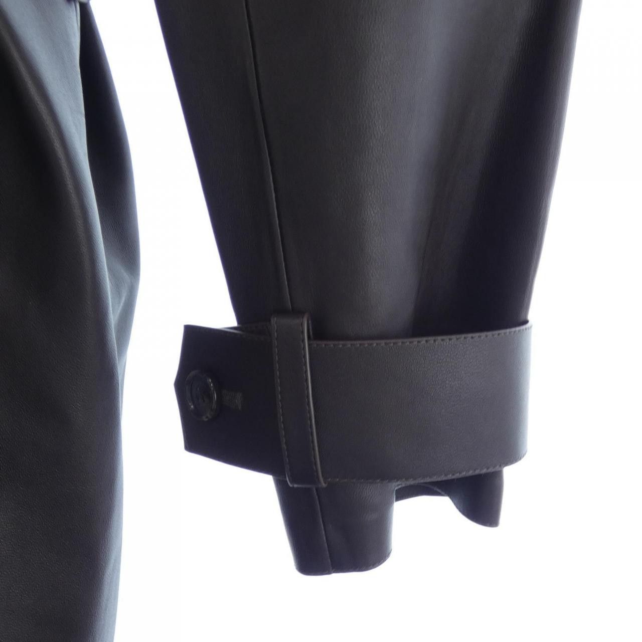Theory Theory Theory Leather Coat Leather Outerwear 01-5360803 DUTY FREE for USA Size ONE SIZE - 6 Thumbnail