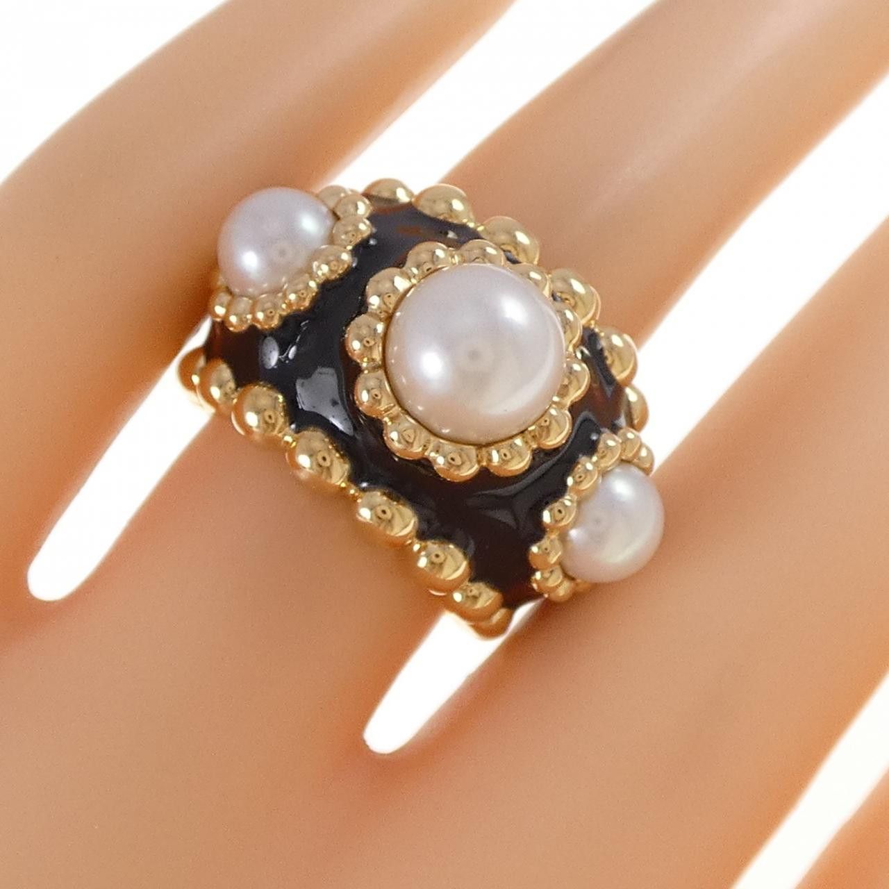 Chanel Chanel Chanel Akoya Pearl Gold Ring Precious Metal Ring DUTY FREE for USA Size ONE SIZE - 5 Thumbnail