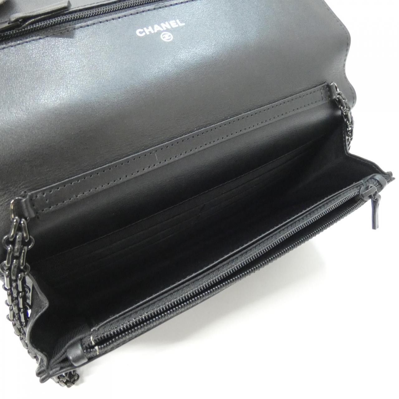 Chanel Chanel Chanel Lambskin Chain Wallet Leather Long Wallet 70328 DUTY FREE for USA Size ONE SIZE - 9 Thumbnail