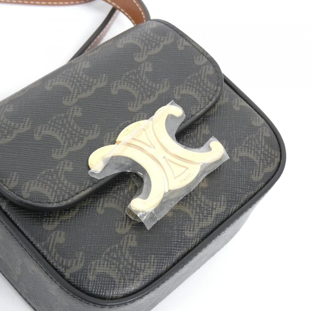 Celine Celine Celine Mini Claude Trionfecanvas Shoulder Bag Textile Shoulder Bag 10I512DQB DUTY FREE for USA Size ONE SIZE - 4 Thumbnail