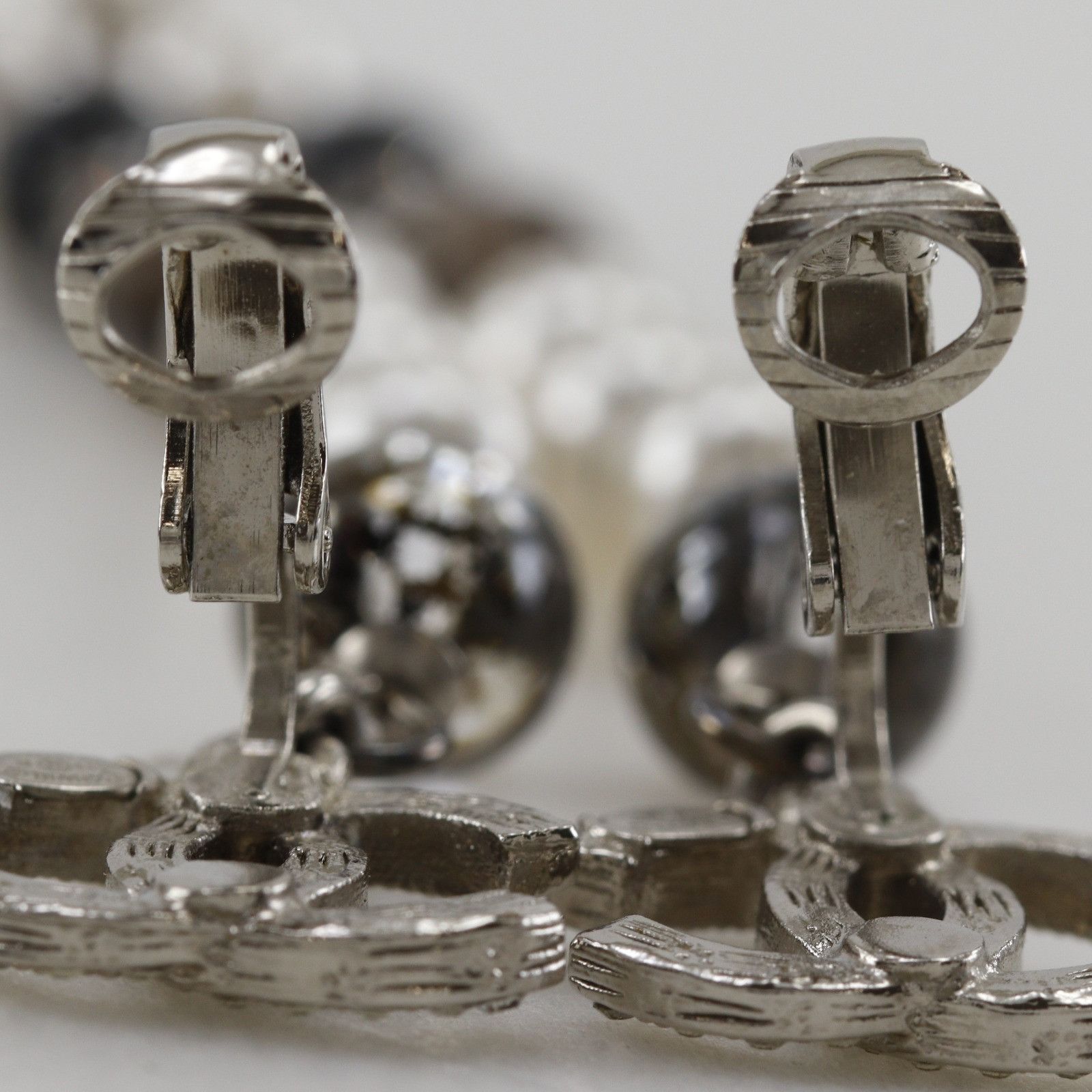 Chanel Chanel Chanel Coco Mark Pearl Rhinestone Long Earrings Metal Earrings A19K DUTY FREE for USA Size ONE SIZE - 5 Thumbnail