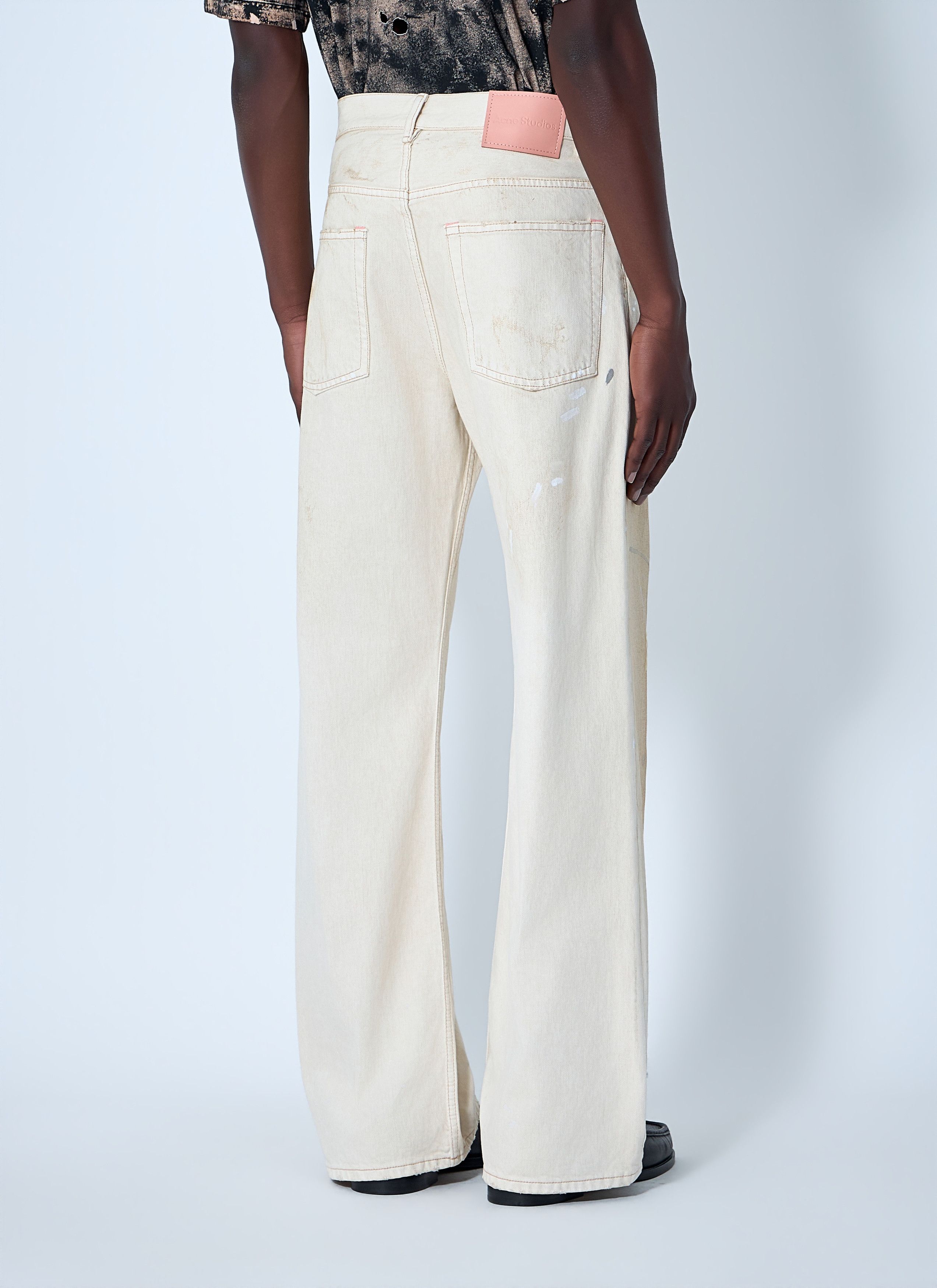 Acne Studios Paint-Splatter Wide-Leg Denim Jeans Size US 28 / EU 44 - 4 Thumbnail
