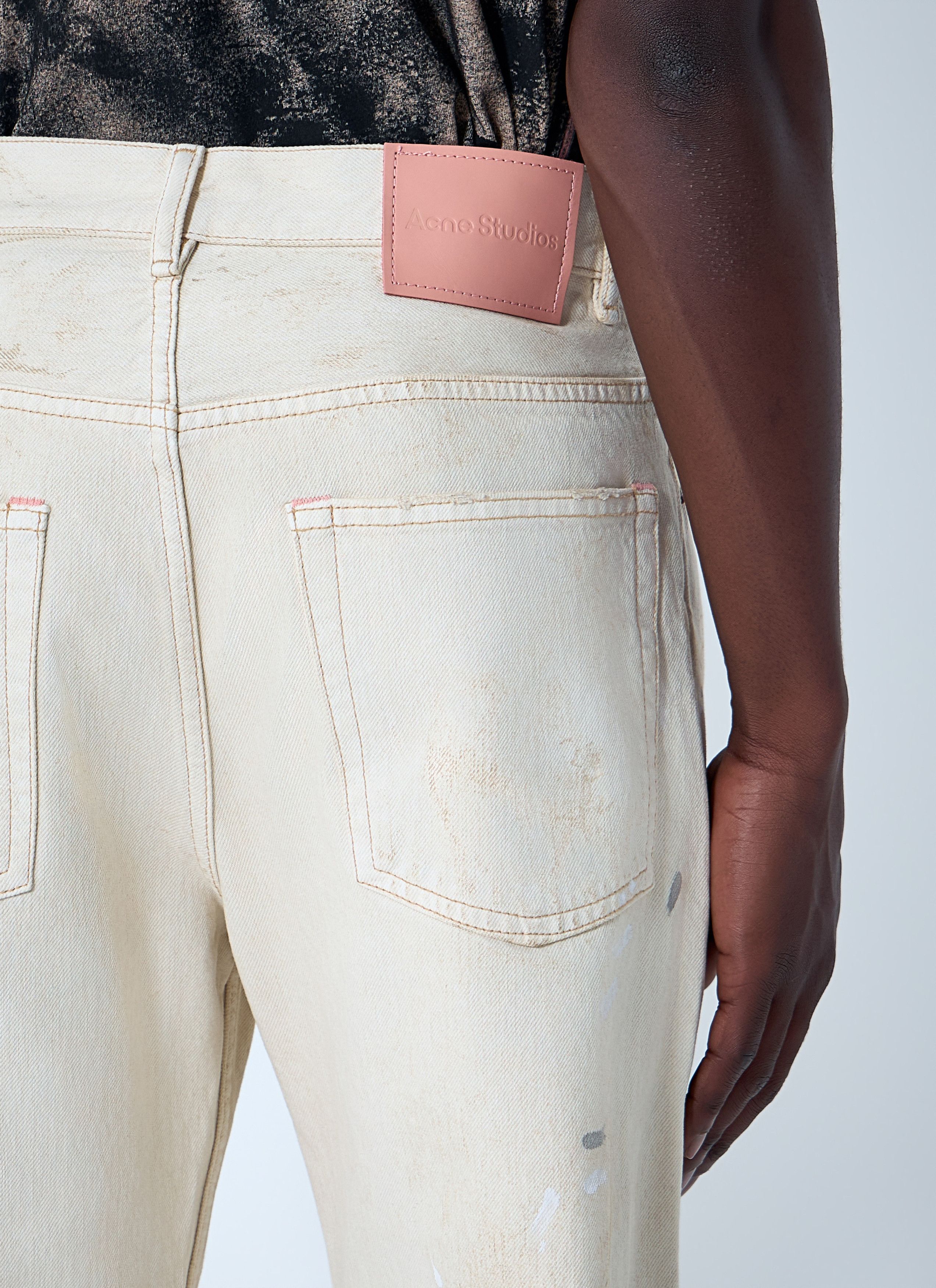 Acne Studios Paint-Splatter Wide-Leg Denim Jeans Size US 28 / EU 44 - 6 Thumbnail
