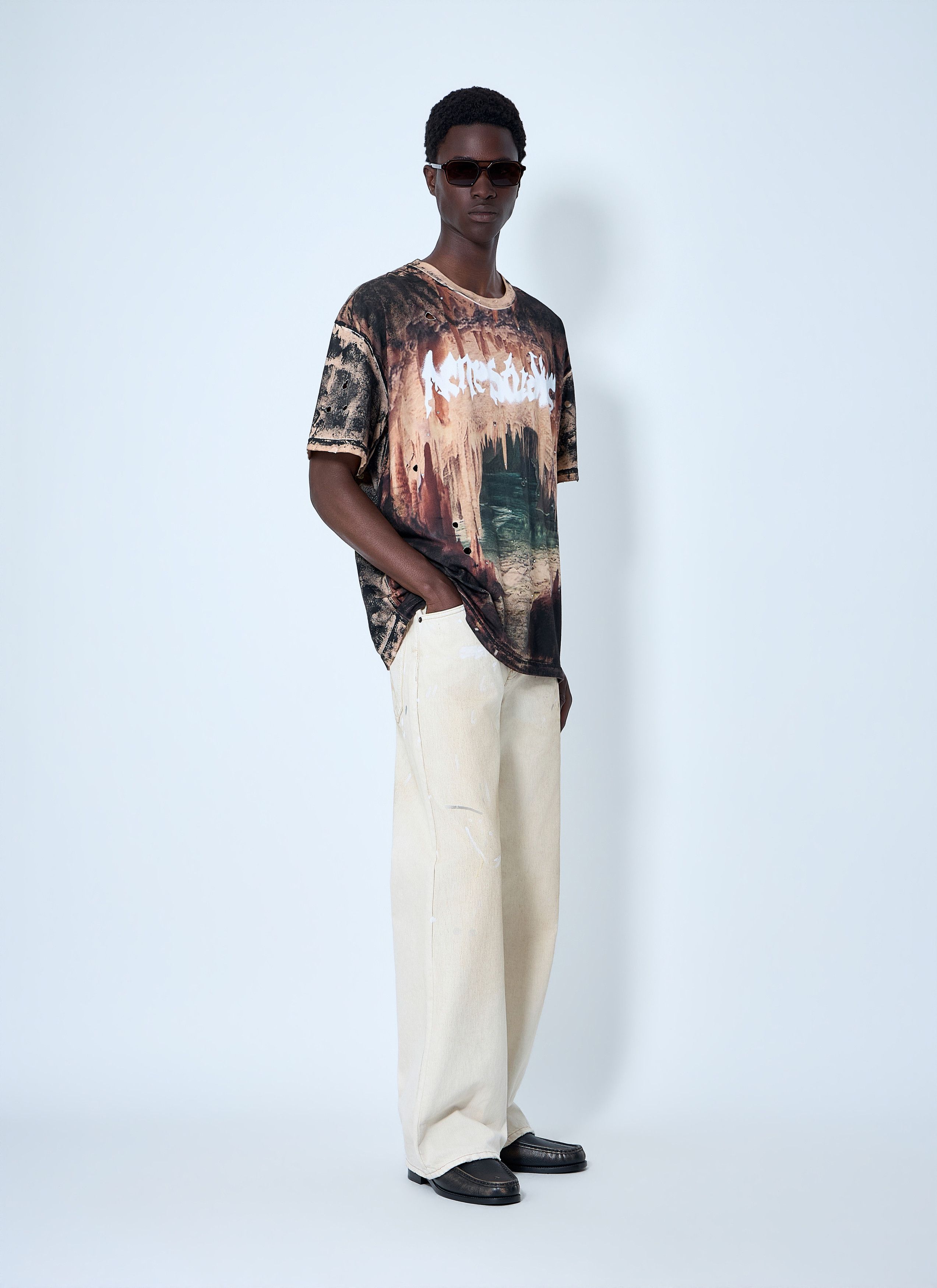 Acne Studios Paint-Splatter Wide-Leg Denim Jeans Size US 28 / EU 44 - 2 Thumbnail