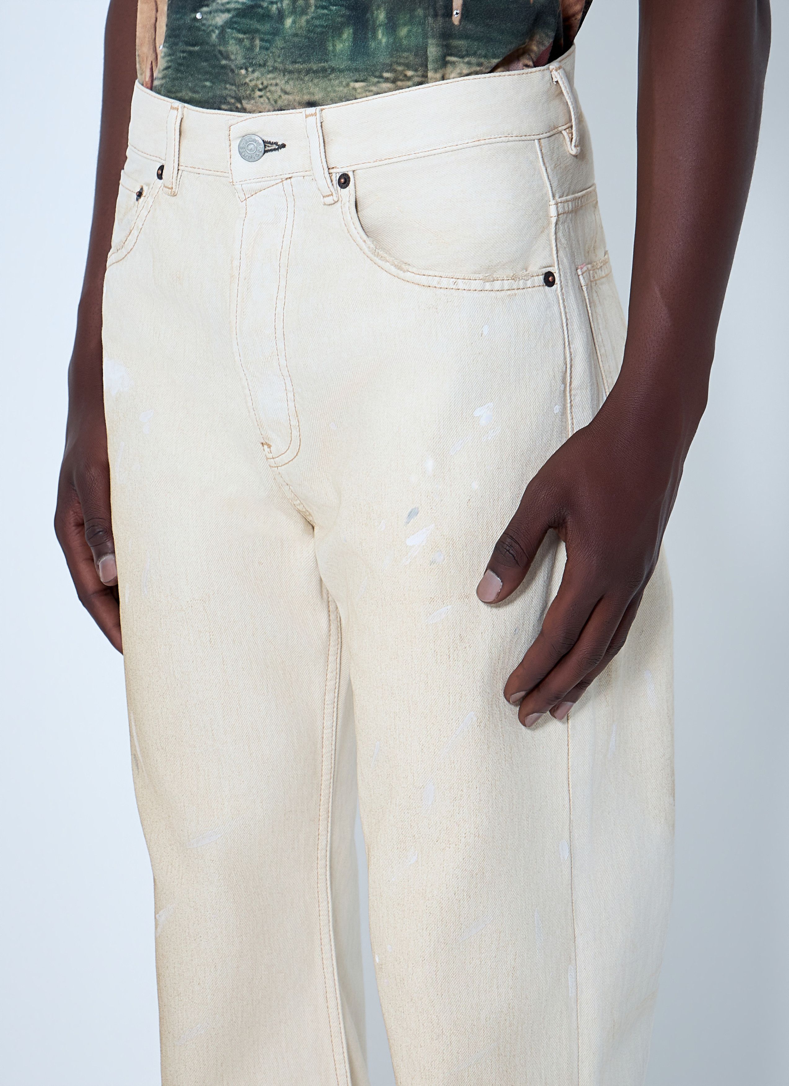 Acne Studios Paint-Splatter Wide-Leg Denim Jeans Size US 32 / EU 48 - 5 Thumbnail