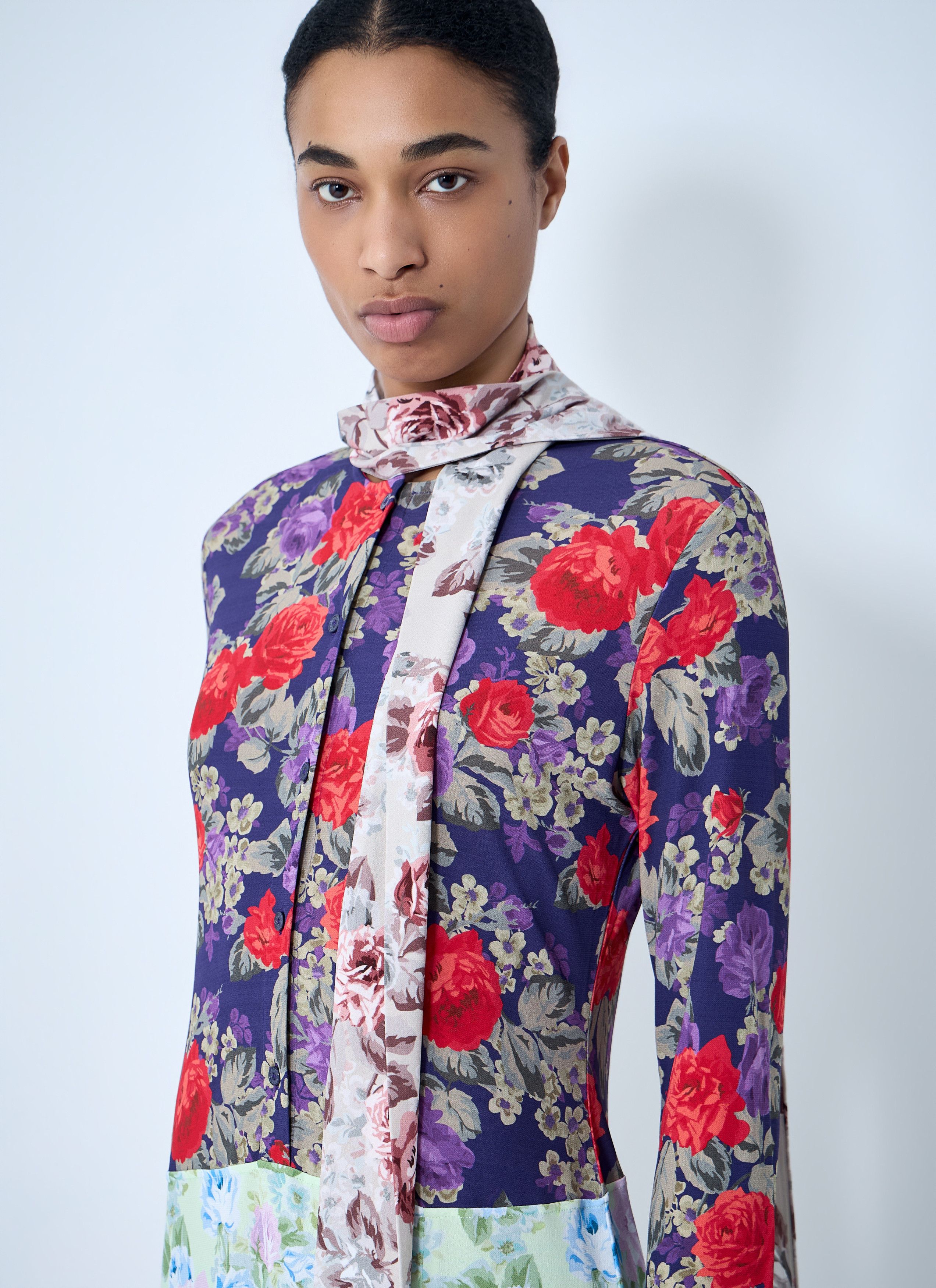 Acne Studios Floral Printed Midi Dress Size S / US 4 / IT 40 - 5 Thumbnail