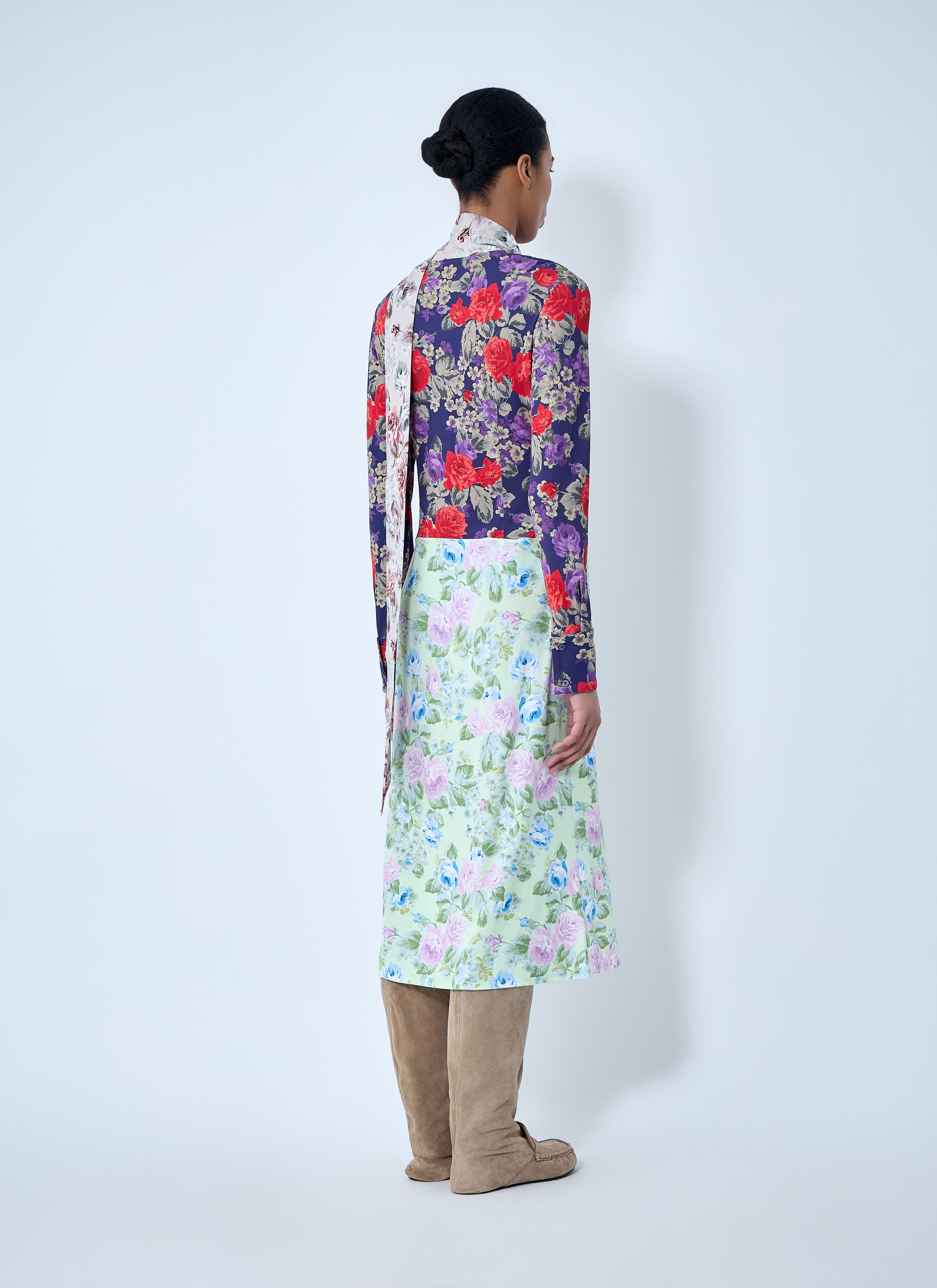Acne Studios Floral Printed Midi Dress Size S / US 4 / IT 40 - 4 Thumbnail