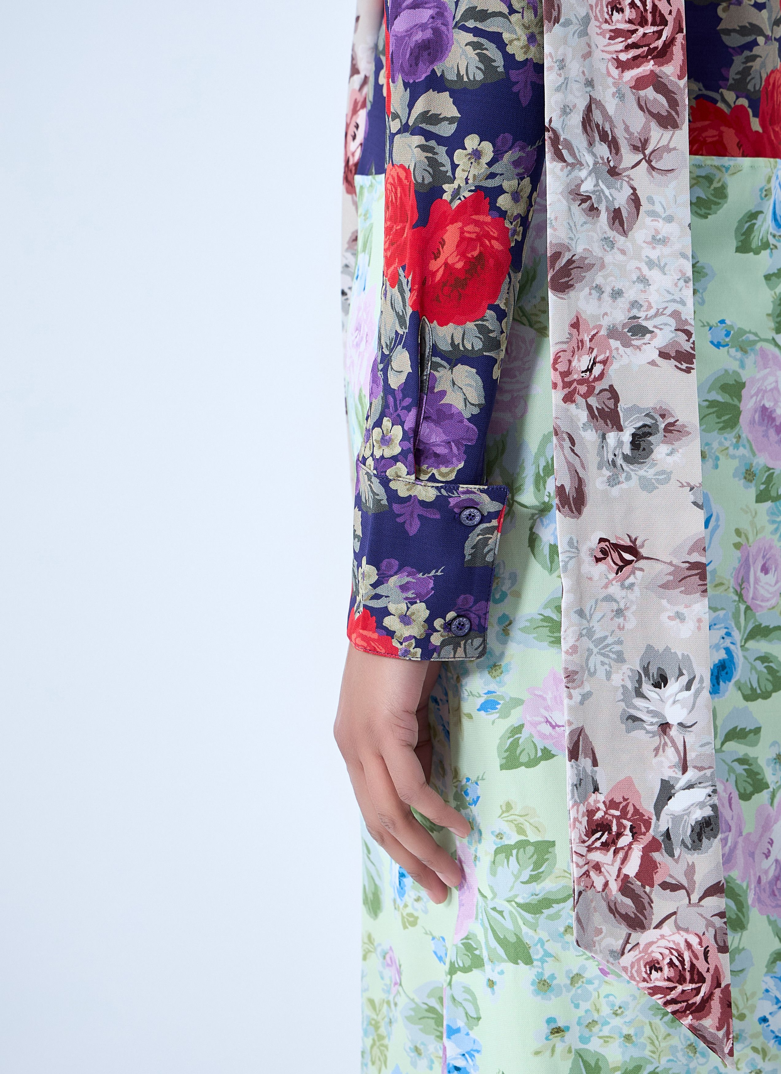 Acne Studios Floral Printed Midi Dress Size S / US 4 / IT 40 - 6 Thumbnail