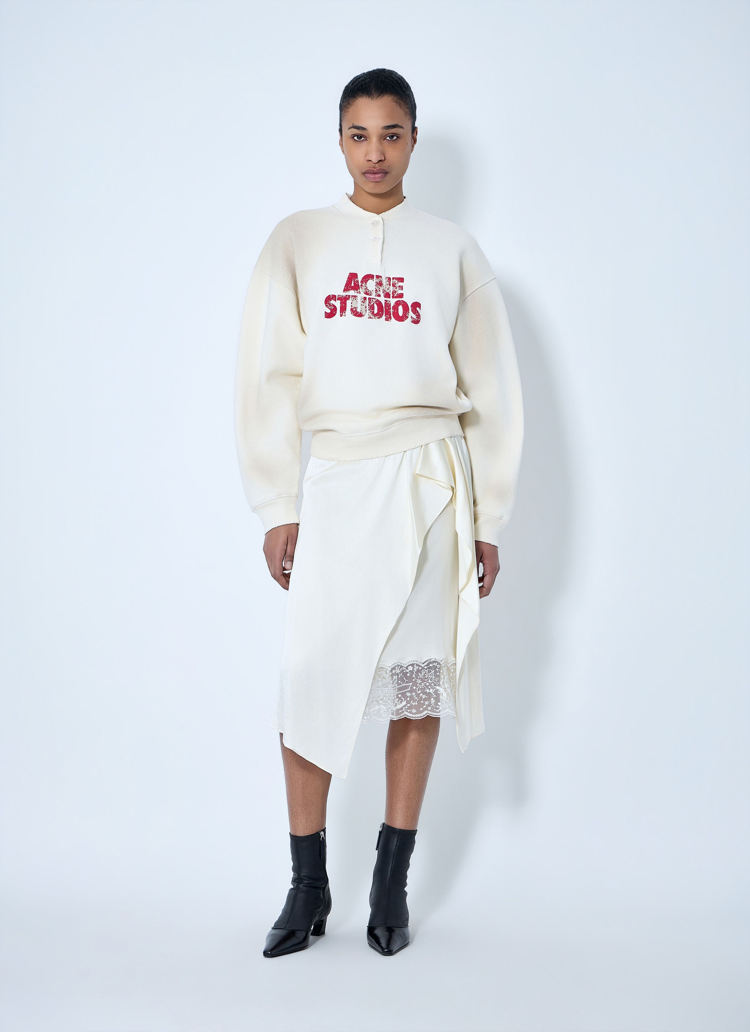 Acne Studios Logo Embroidered Sweatshirt Size S / US 4 / IT 40 - 2 Thumbnail