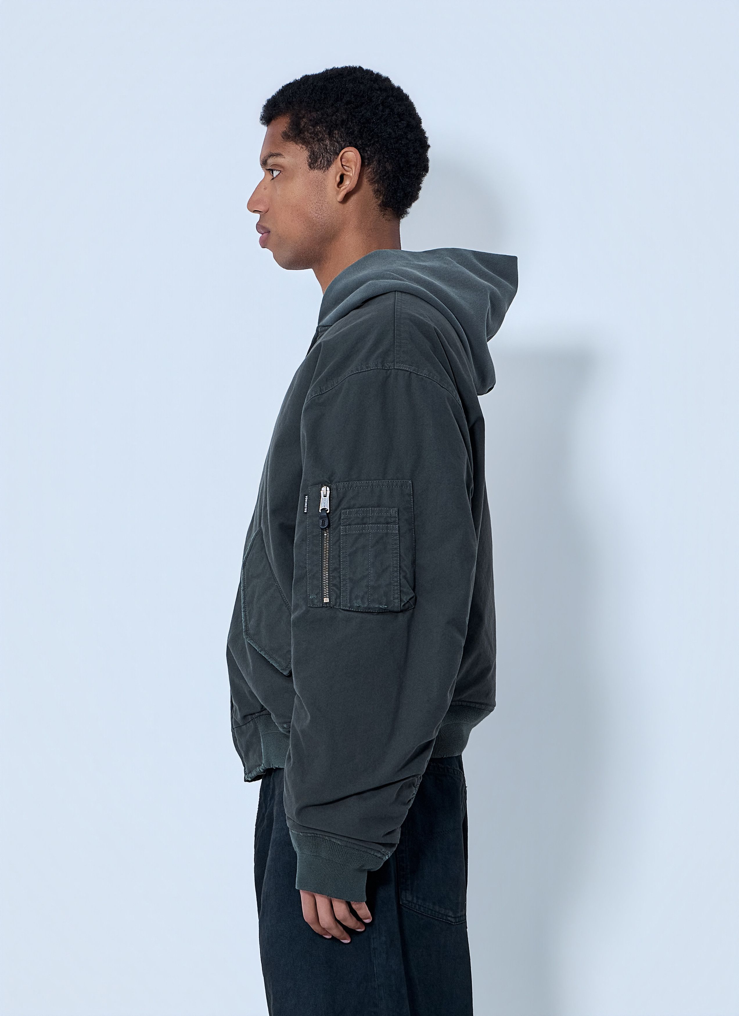 Balenciaga Hooded Bomber Jacket Size US M / EU 48-50 / 2 - 3 Thumbnail