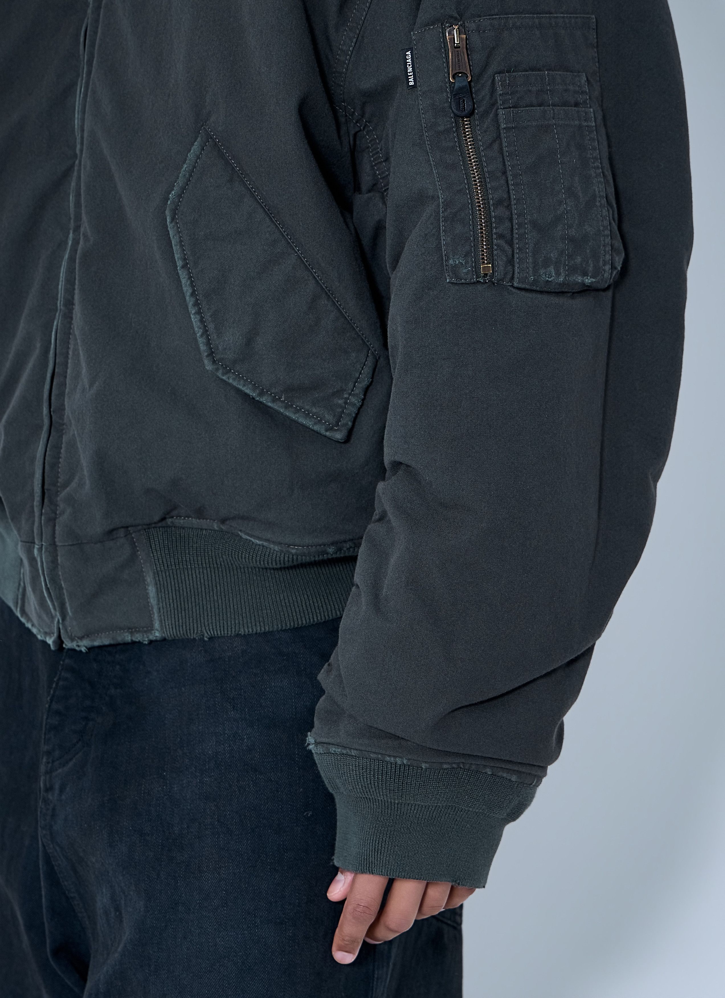 Balenciaga Hooded Bomber Jacket Size US S / EU 44-46 / 1 - 6 Thumbnail