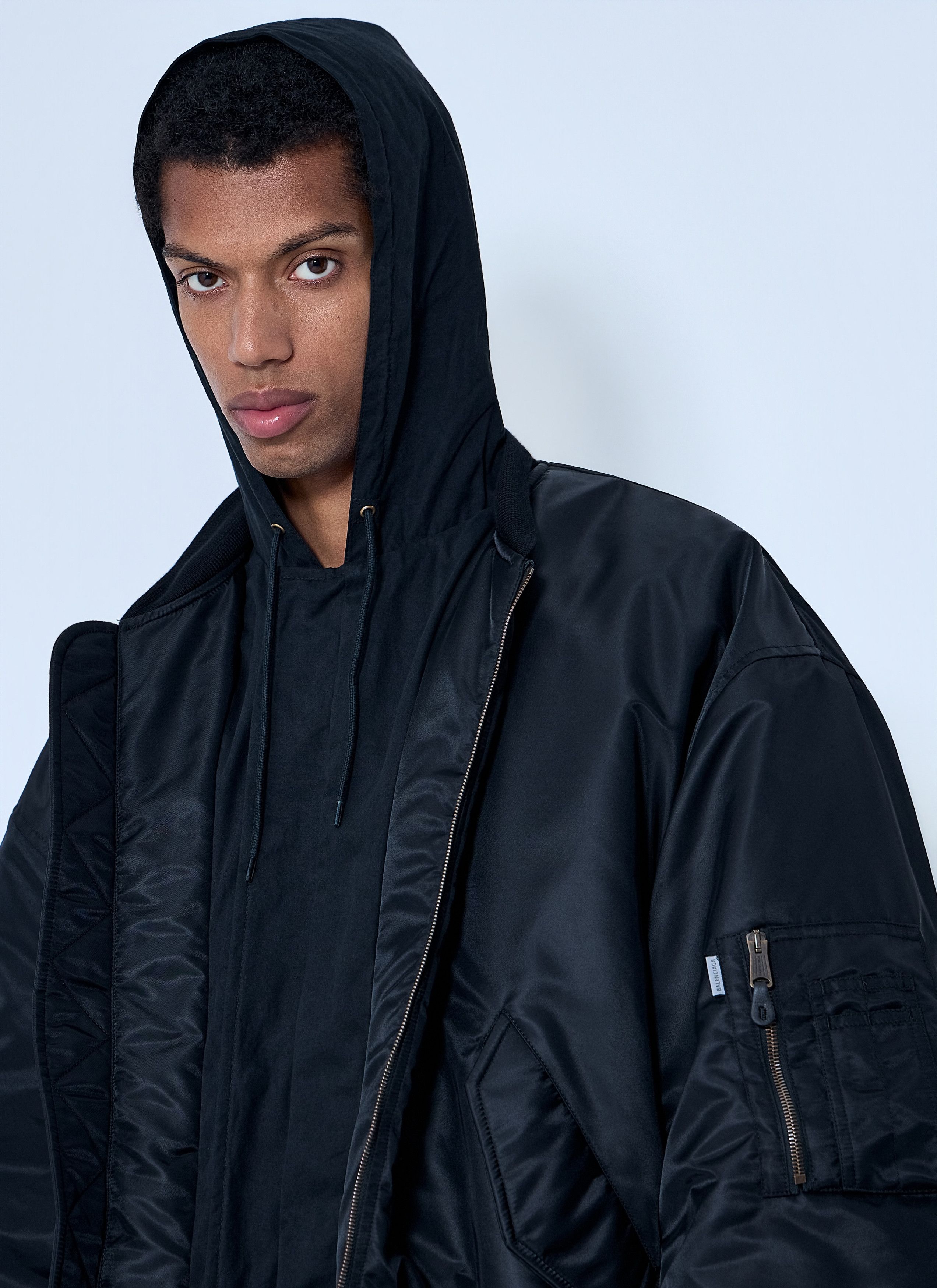 Balenciaga Hooded Bomber Jacket Size US L / EU 52-54 / 3 - 5 Thumbnail