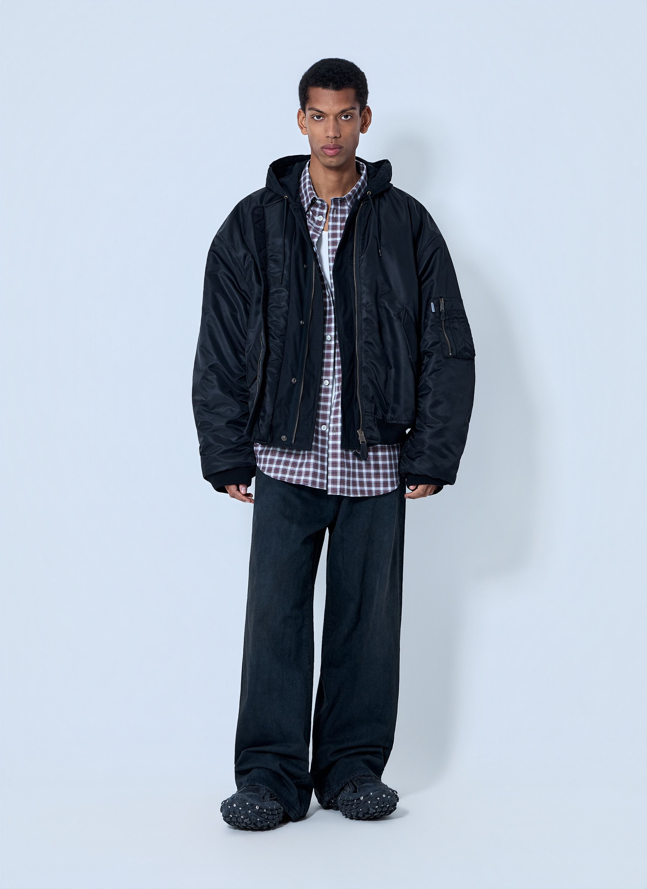 Balenciaga Hooded Bomber Jacket Size US L / EU 52-54 / 3 - 2 Thumbnail